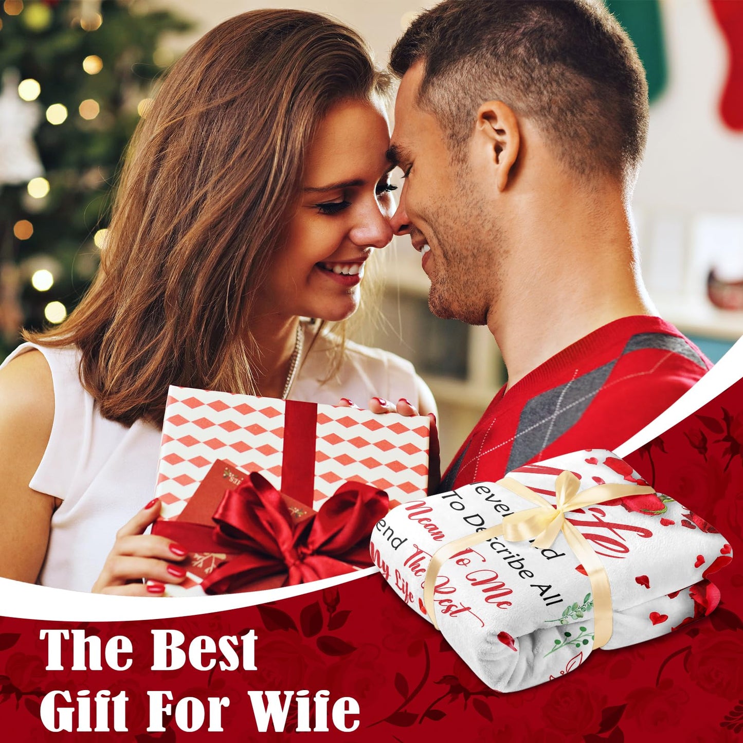 Lavua Birthday Gifts for Wife - Gifts for Wife from Husband - Anniversary Wedding Gift for Women - Wives Birthday Gift Ideas - Romantic I Love You Present for Her - to My Wife's Blanket 60"x80"