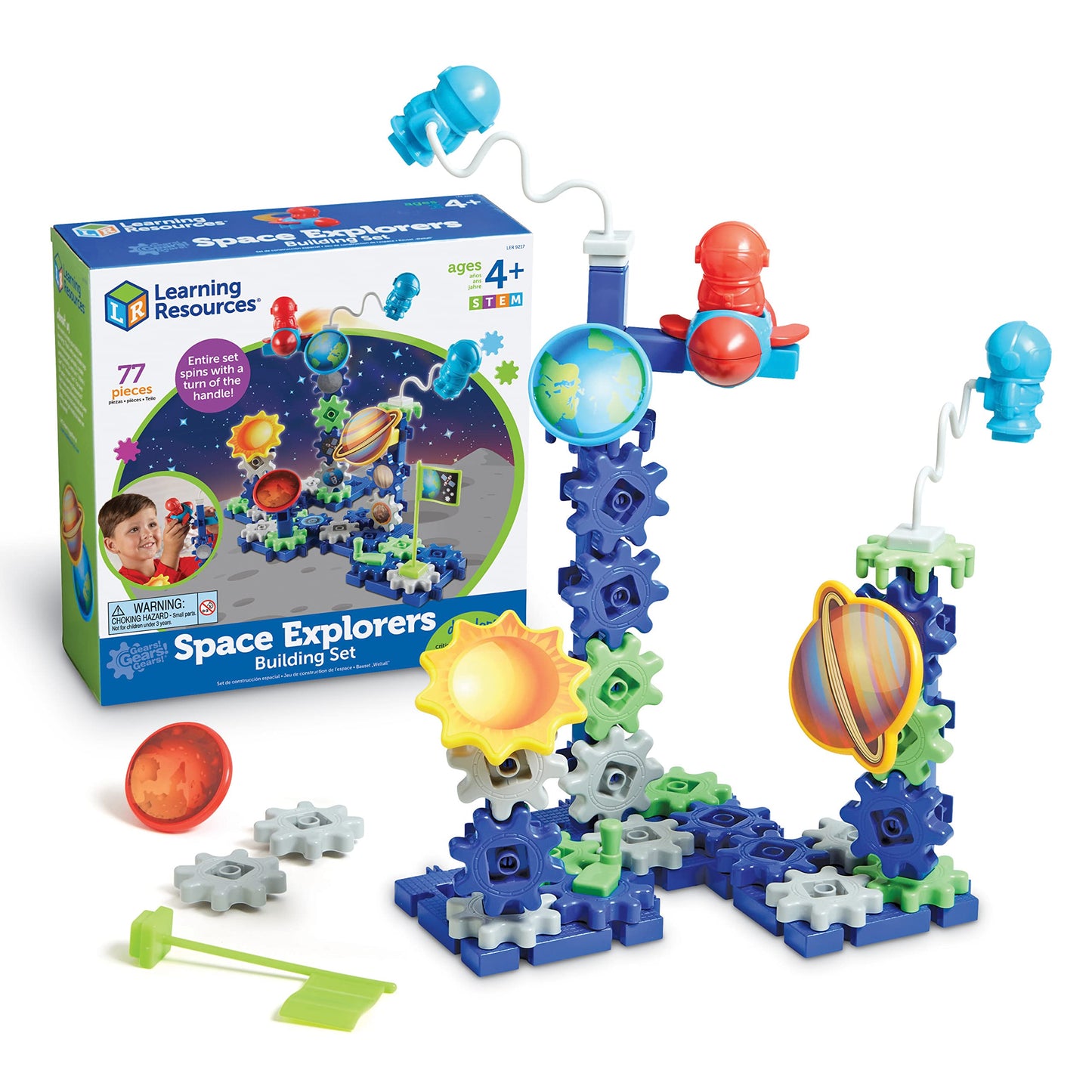 Learning Resources LER9217 Gears! Spinning Space Gears Building Kit
