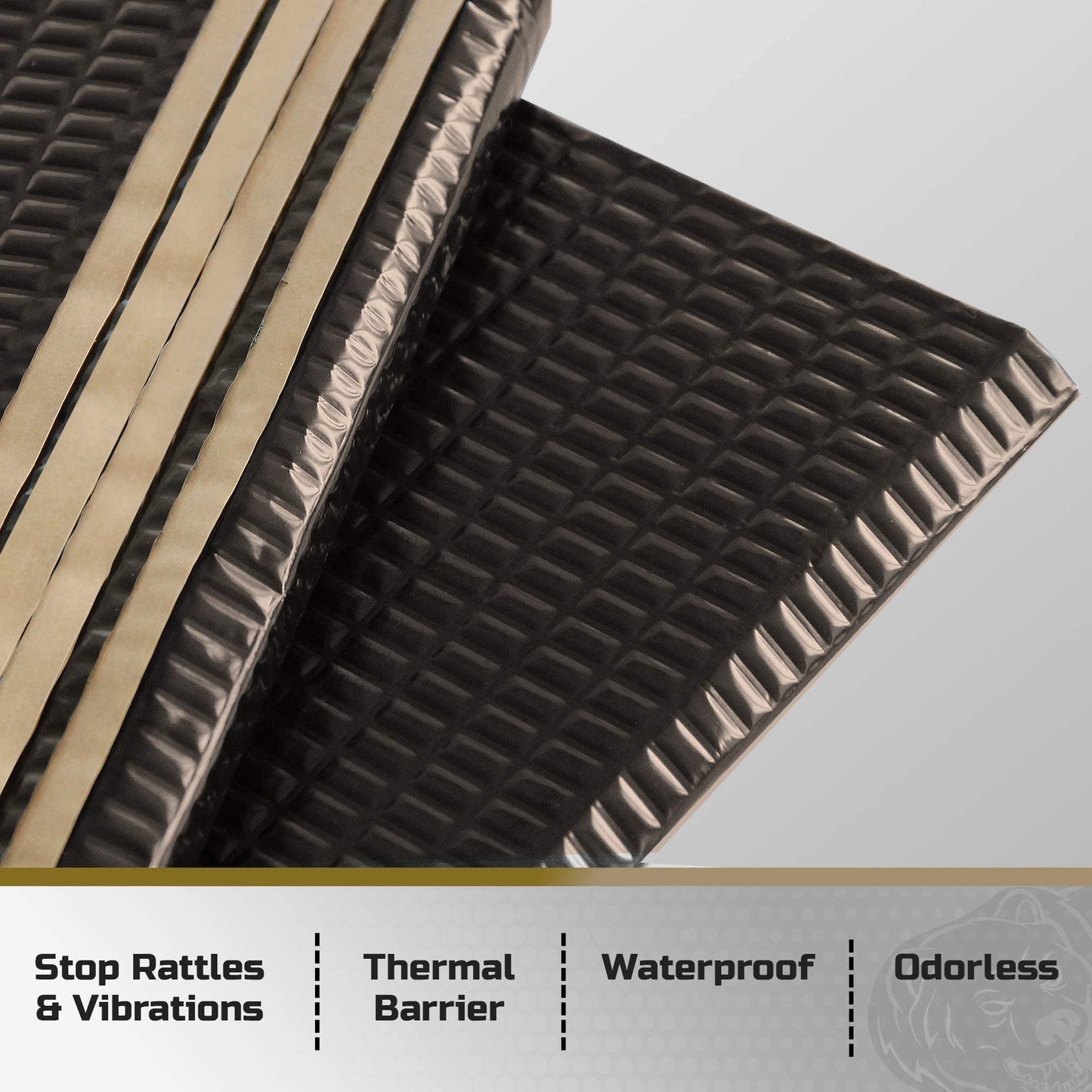 Siless Black 50 mil 52 sqft Sound Deadening mat - Sound Deadener Mat - Car Sound Dampening Material - Sound dampener - Sound deadening Material Sound Insulation - Car Sound deadening