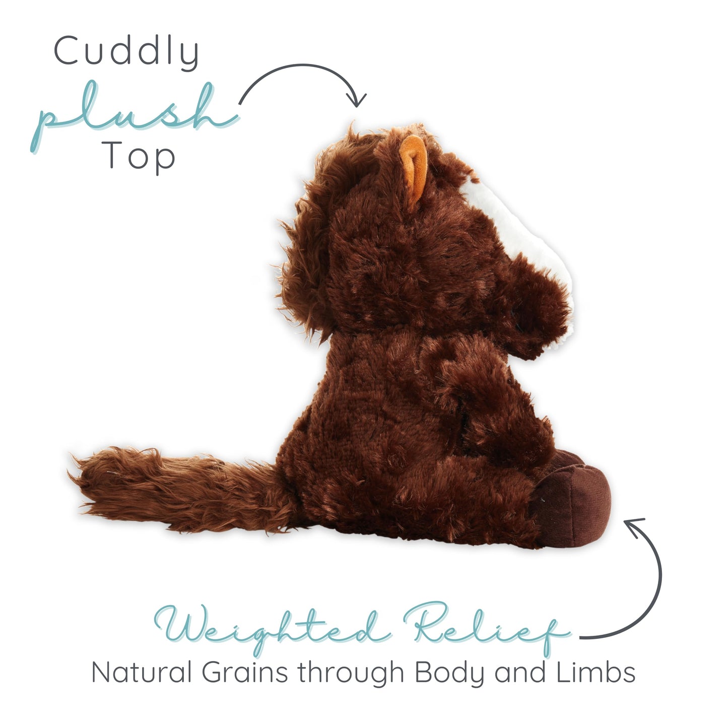 Warm Pals - Harry The Horse - 1.5lbs - Cozy Microwavable Lavender Scented Plush Toys - Heated Stuffed Animal - Heatable Coolable Bedtime Comfort Plushie