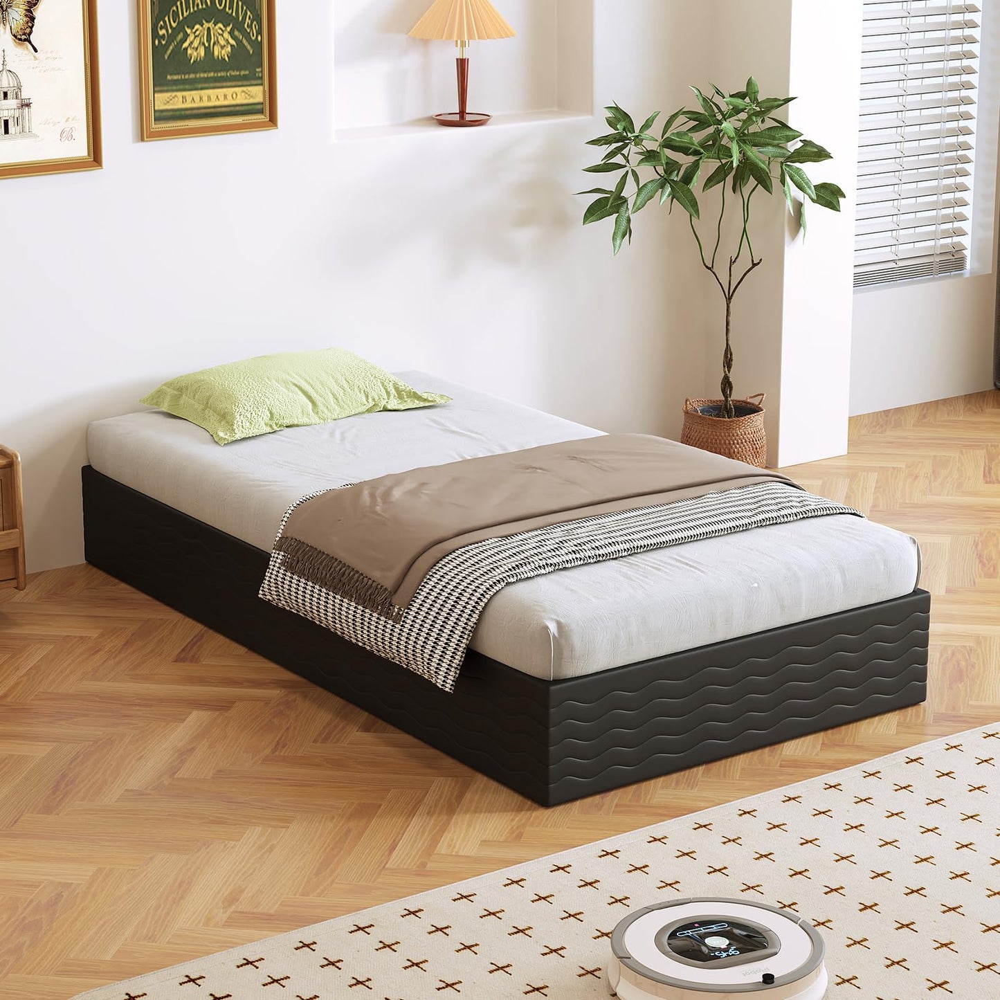 Arhomefurni 10 Inch High Profile Twin Box Spring, Heavy Duty Metal Frame Mattress Foundation with Fabric Cover, Easy Assembly, Noise-Free (10 Inch, Twin)