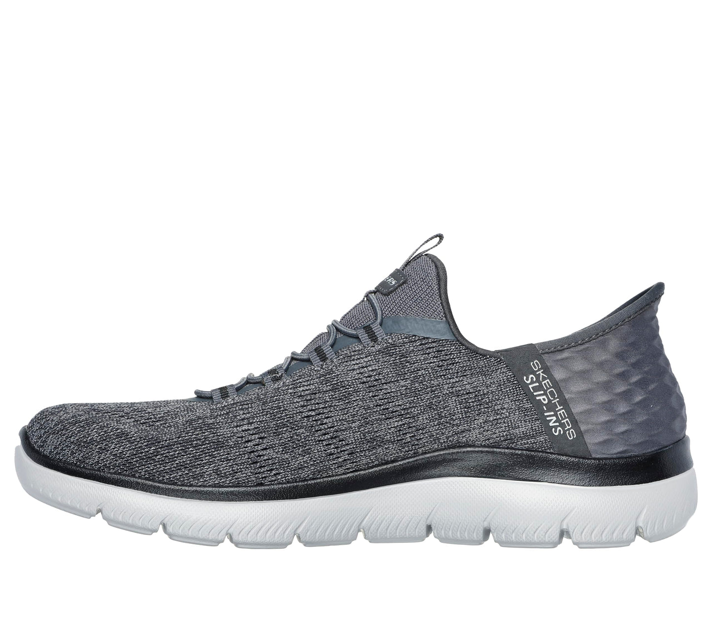 Skechers Men's Summits Key Pace Hands Free Slip-in Sneaker,Charcoal/Black,9.5