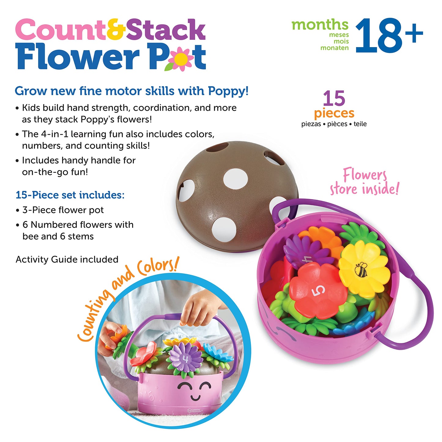Learning Resources Fine Motor Flowers, Multicolor
