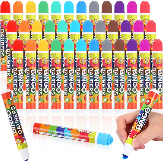 Crtiin 72 Pack Mixed Colors Set of Bingo Daubers Dot Markers Bingo Supplies in 12 Colors Art Markers Paint Craft for Art and Crafts Painting Supplies Drawing Coloring