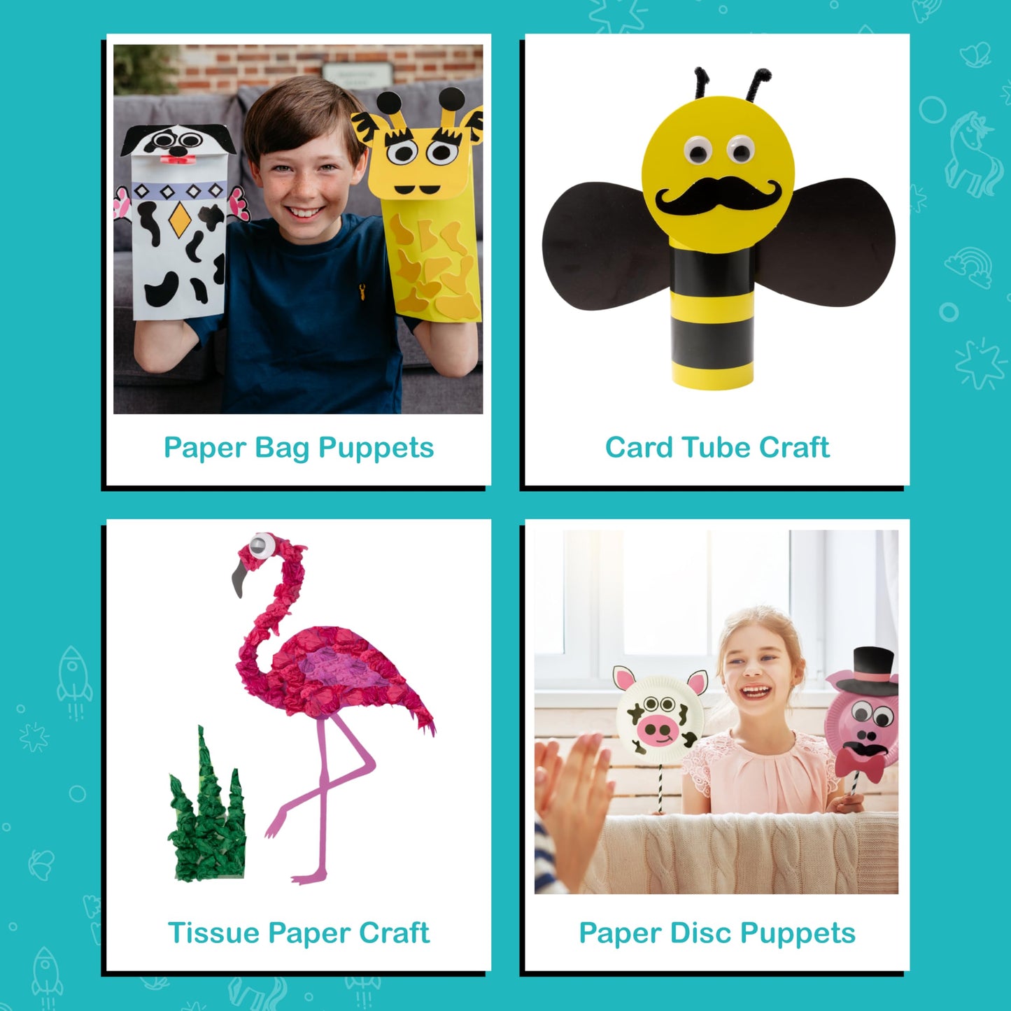 Craftikit ® 20 Award-Winning Toddler Arts and Crafts for Kids Ages 4-8 Years, All-Inclusive Animal Craft Kits, Fun Toddler Crafts Box for Girls, Boys, Organized Preschool Art Supplies and Projects