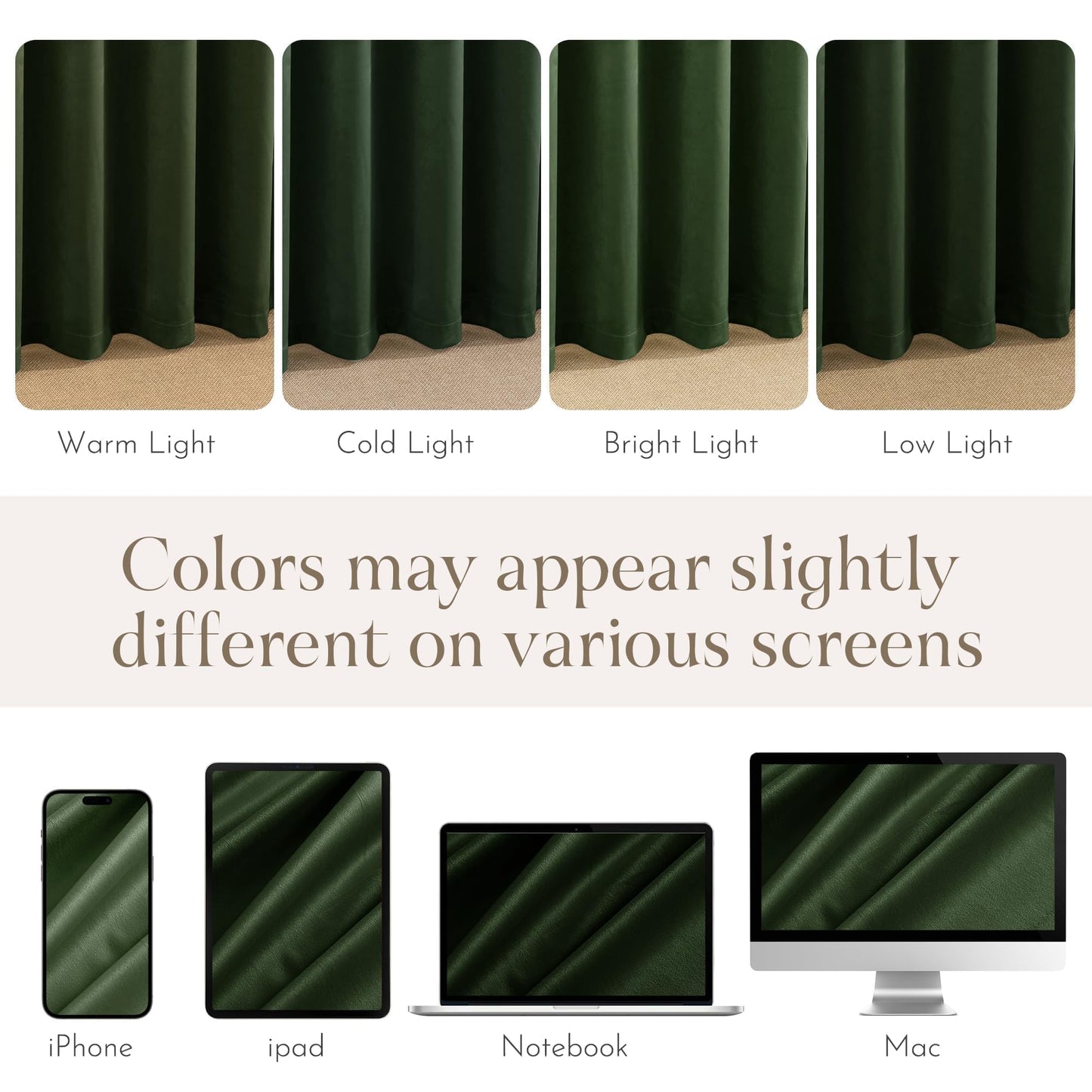 NICETOWN Olive Green Velvet Curtains 96 inch Long for Living Room, Thermal Insulated Energy Saving Super Soft Calming Luxury Blackout Window Treatments for Bedroom Elegant Decor, 52 Wide 2 Panels