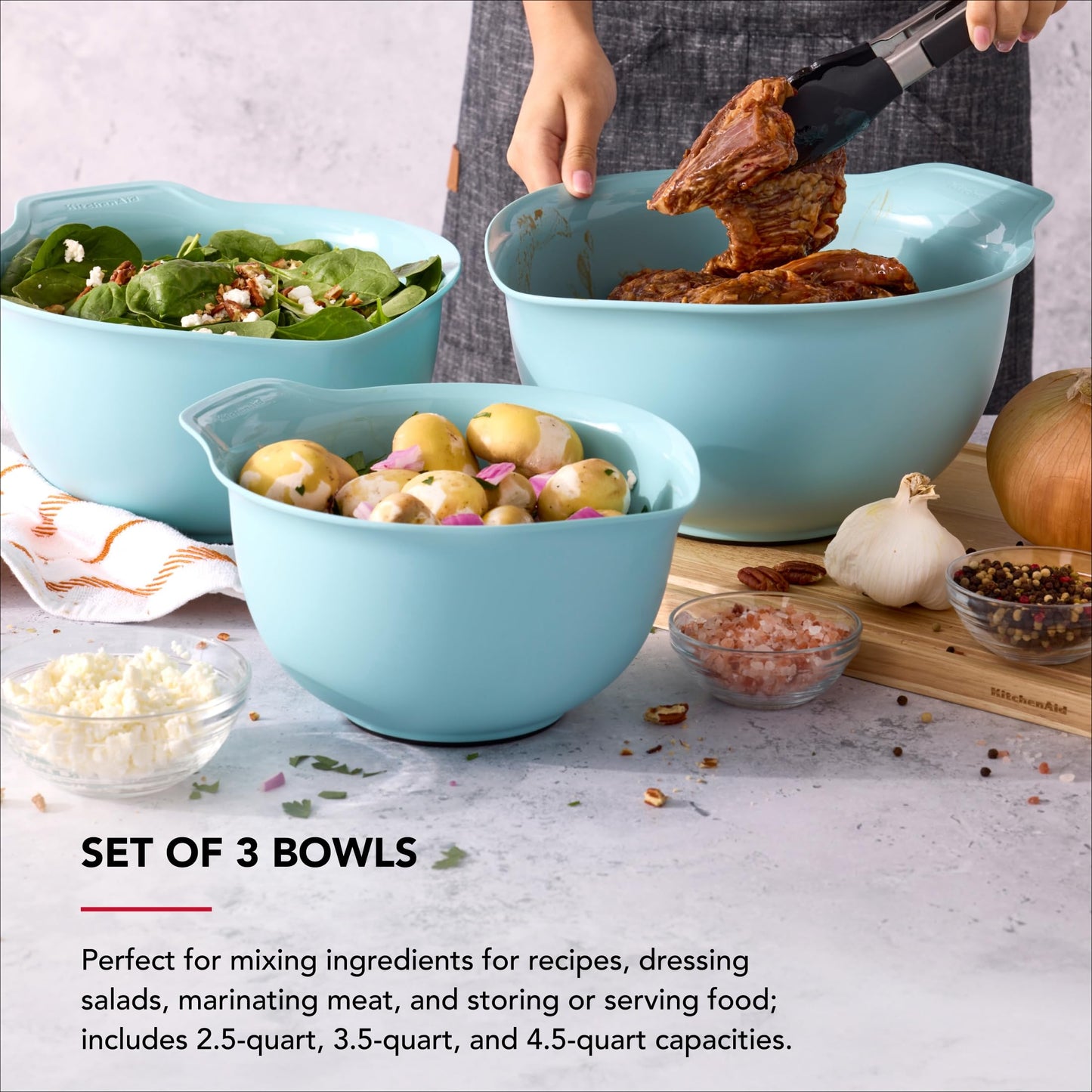KitchenAid Universal Nesting Plastic Mixing Bowls