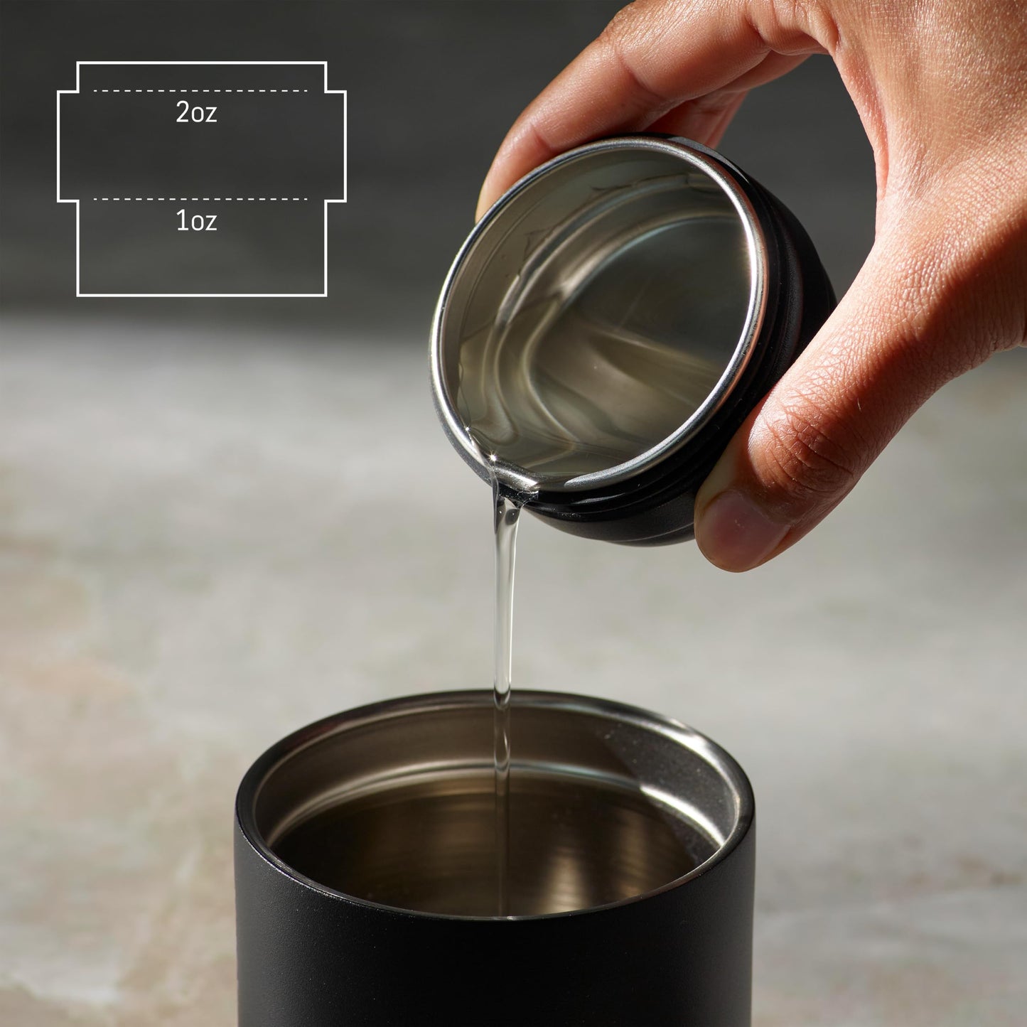 Breville BEA050BTR Shake and Take Thermal Travel Coffee Cup and Cocktail Shaker, Black Truffle