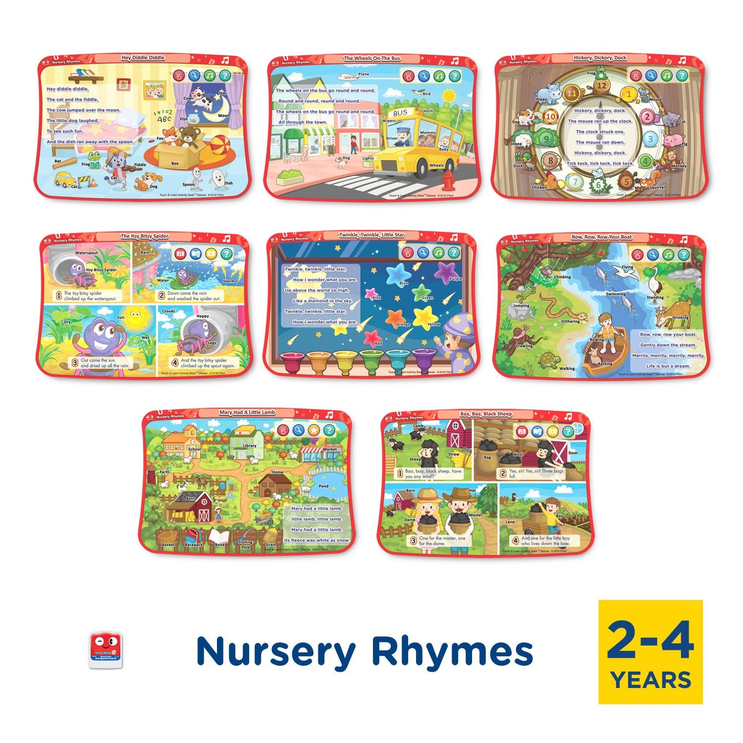 VTech Touch and Learn Activity Desk Deluxe 4-in-1 Preschool Bundle Expansion Pack I for Age 2-4