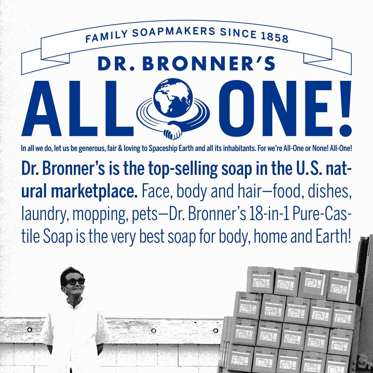 Dr. Bronner's Pure-Castile Liquid Soap Refill (Baby Unscented 32oz, Pack of 2)