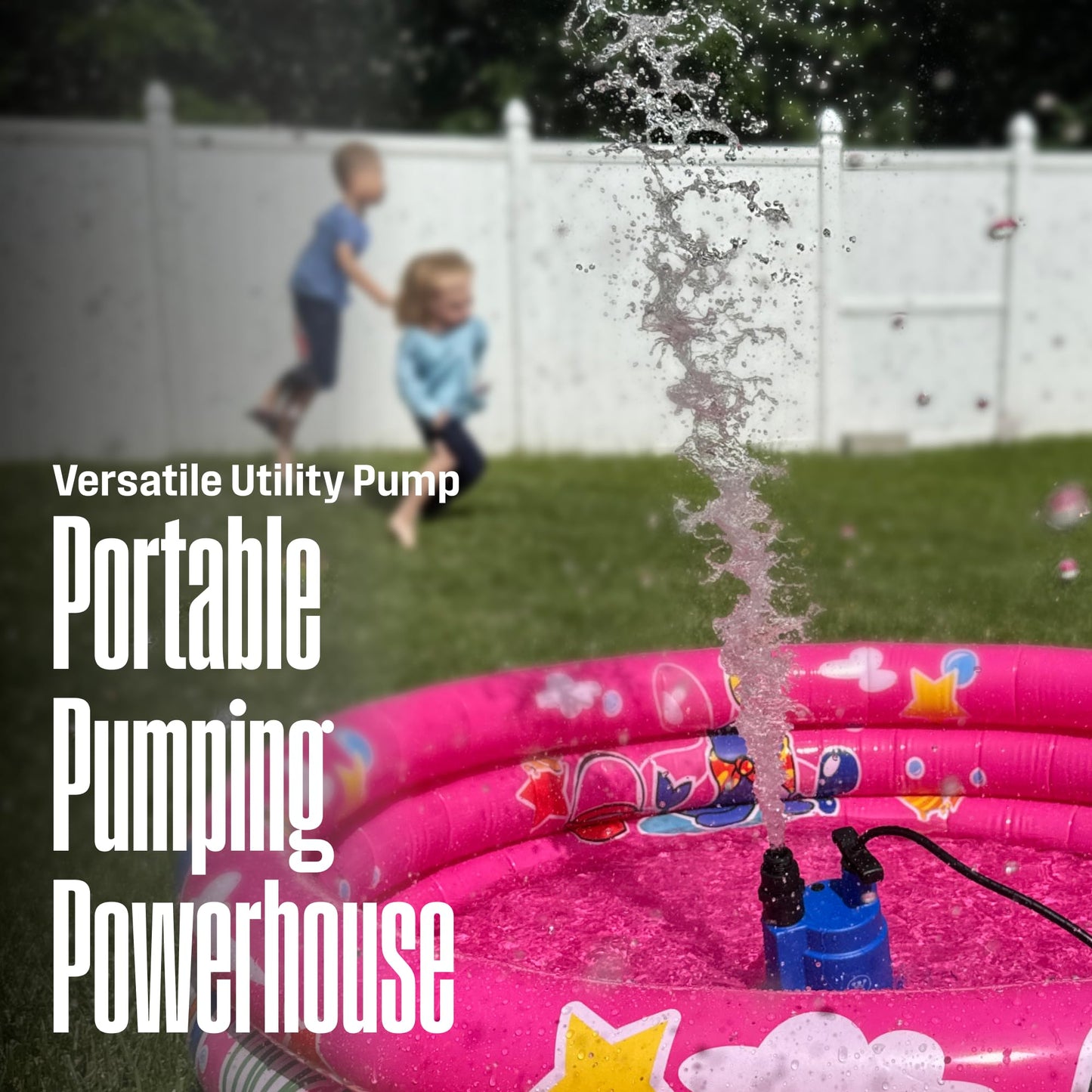 Westinghouse - 1/4 HP Sump Pump Submersible Water Pump Thermoplastic Portable Utility Pump High Flow Water Removal for Swimming Pool Garden Pond Basement Window Wells