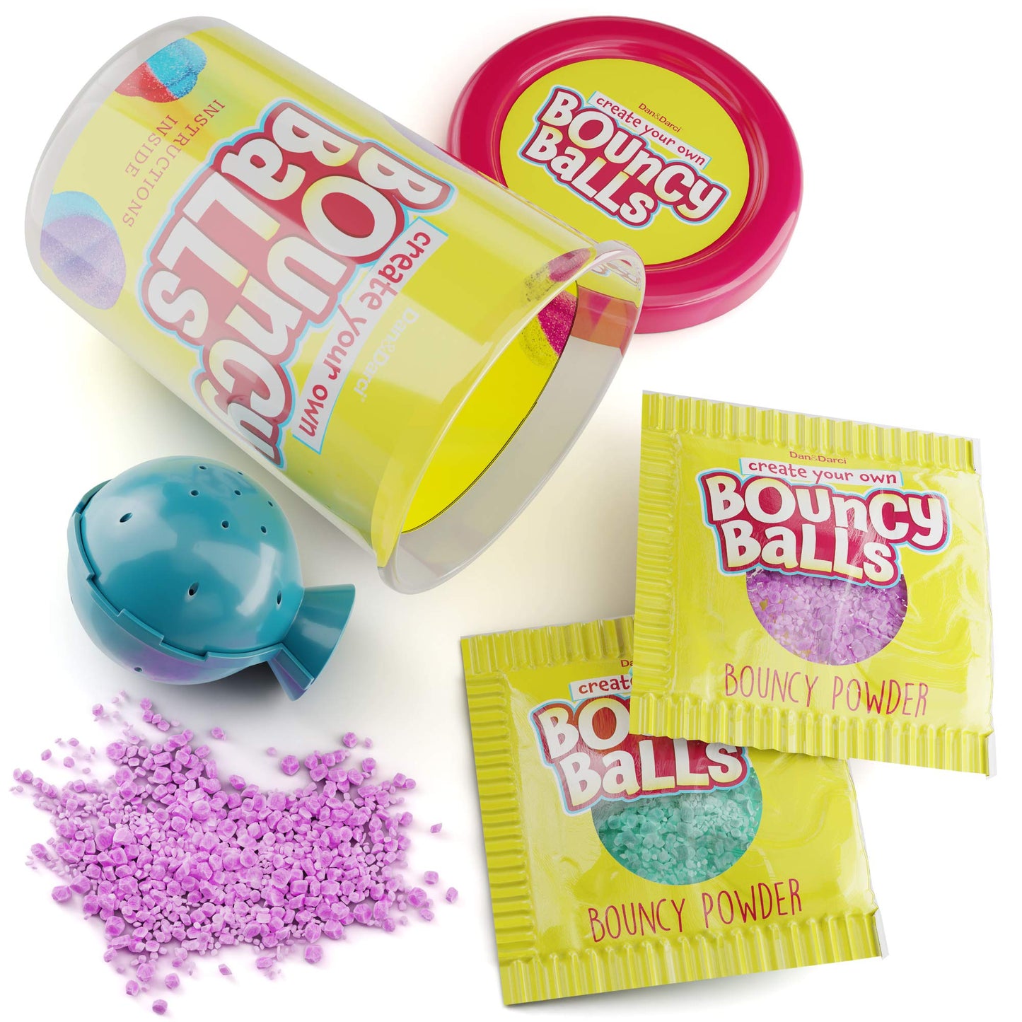 Make Your Own Bouncy Ball Kit - 12 Individual Kits - Science Party Favors - Fun DIY Arts and Crafts Easter for Kids - STEM Projects - Cool Birthday Party Activities for Kids - Create 12 Crystal Balls
