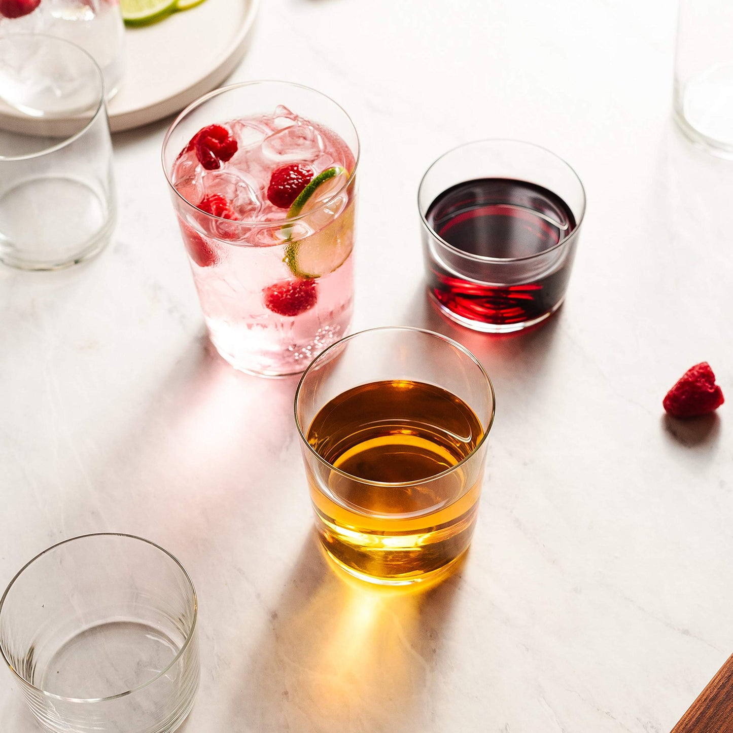 Libbey Café Tumbler Glass Set of 8, 19-Ounce, Dishwasher Safe Glass Cups Set, Versatile Kitchen Glassware for Casual Gatherings, Dinner Parties