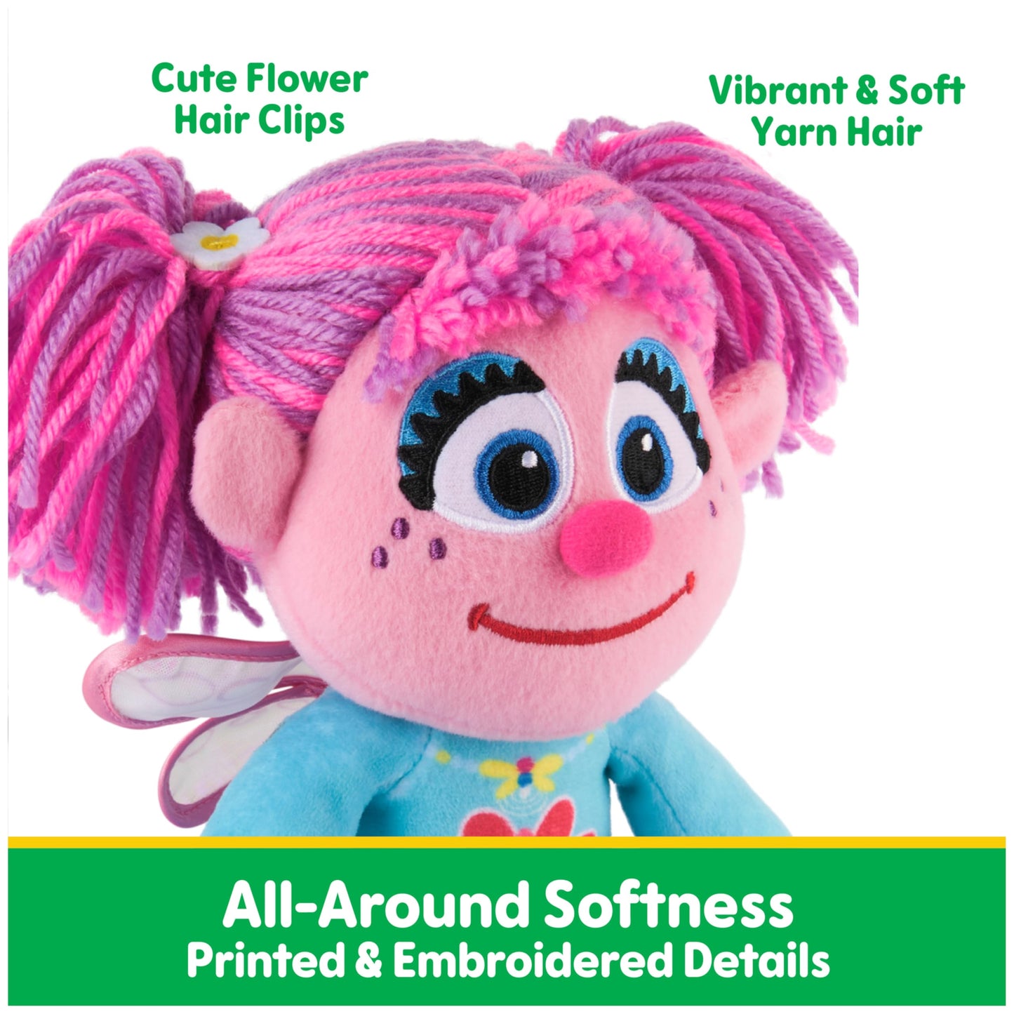 GUND Sesame Street Official Abby Cadabby Take Along Buddy Plush, Plush Muppet, Premium Plush Toy for Ages 1 & Up, Pink, 13”