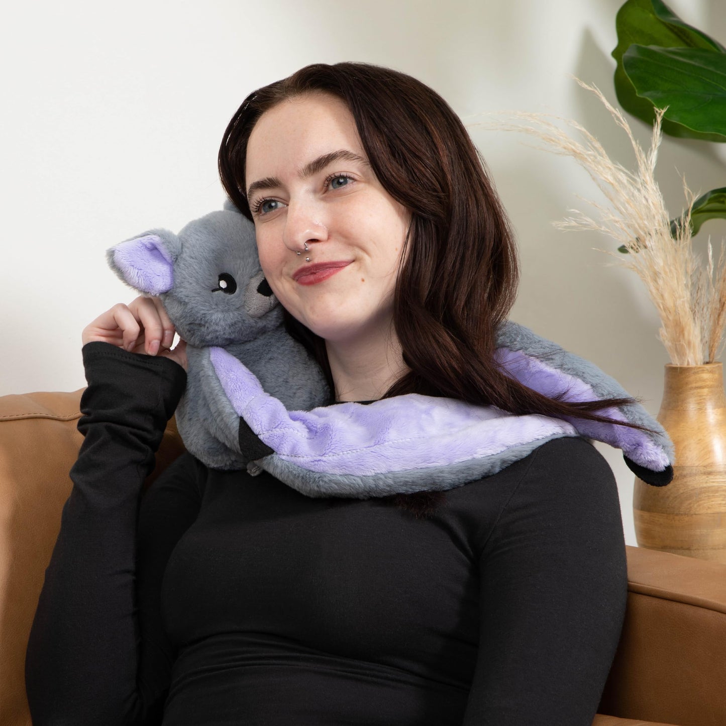 HUGIMALS Berkeley the Bat – Weighted Stuffed Bat Plush, Soft Sensory Toy for Kids, Teens & Adults, Anxiety Relief Plush Animal