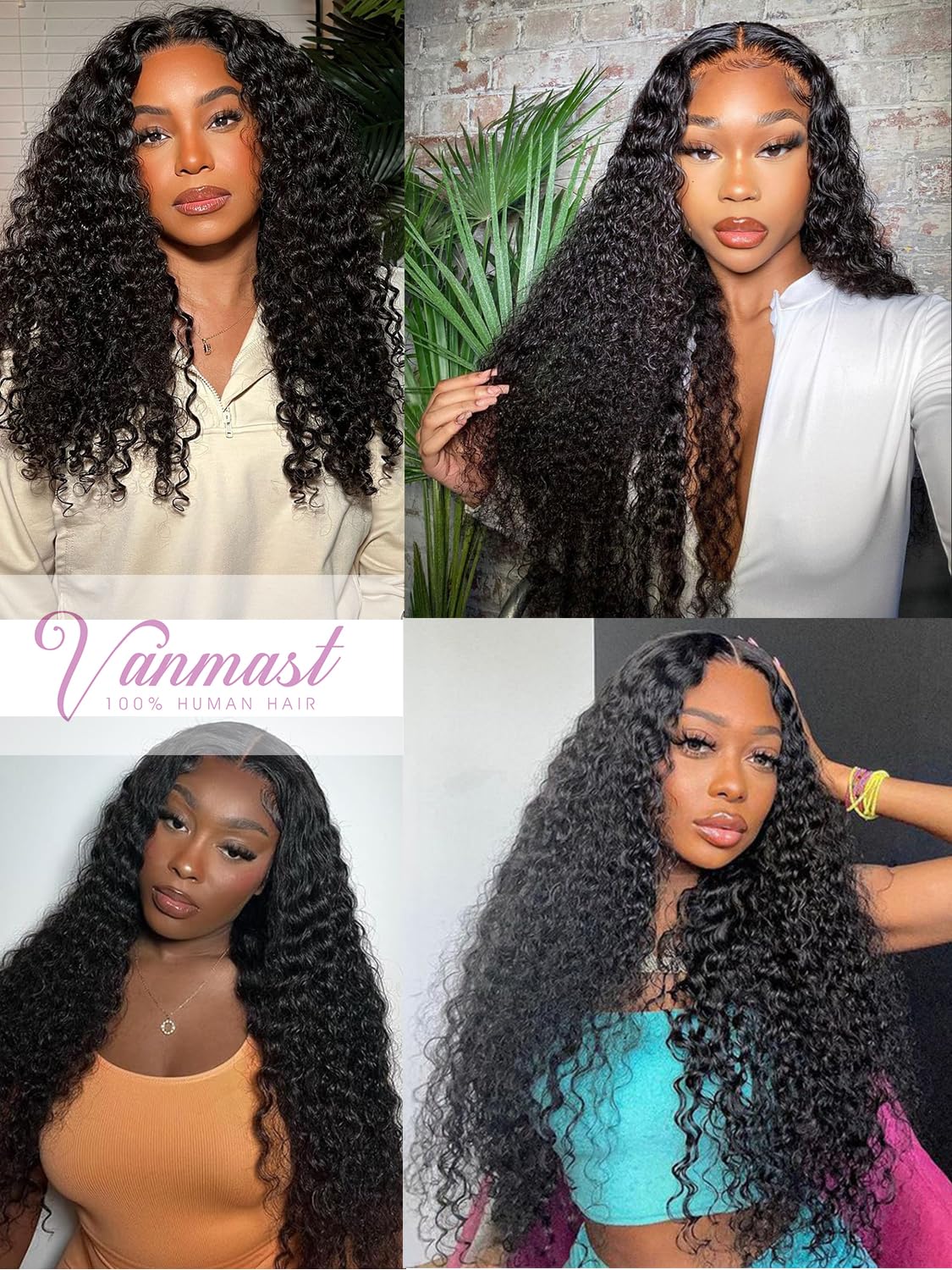Vanmast Curly V Part Wig Human Hair Wigs for Black Women No Leave Out Upgrade U Part Kinky Curly Wig 180% Density Glueless V Shape Wig Beginner Friendly No Glue No Sew In Natural Color 20 inch