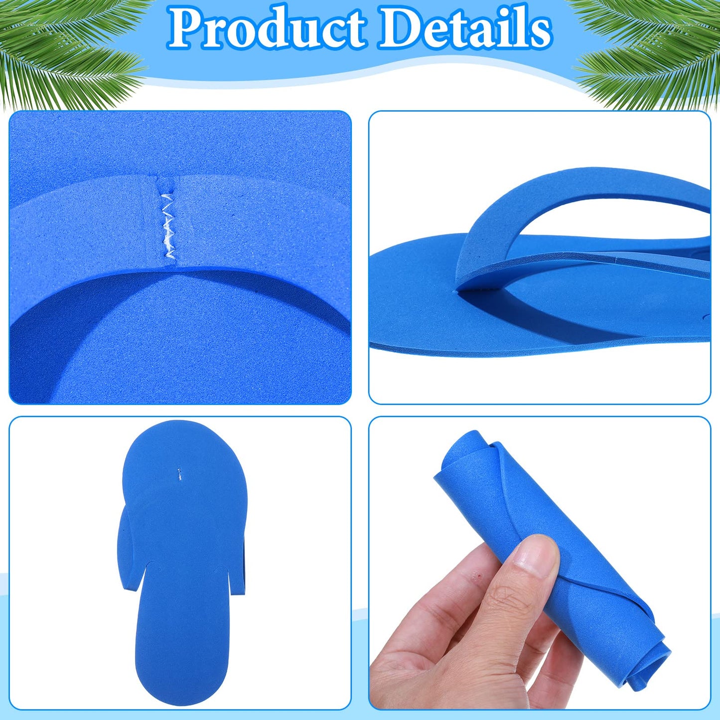 90 Pairs Pedicure Slippers Disposable Flip Flops Foam Multi Color Pedicure Sandals Bulk Spa Party Disposable Pedicure Kit Supplies for Guests Salon Nail Foot Women Men, 6 Colors, 4.53 x 10.43 Inches