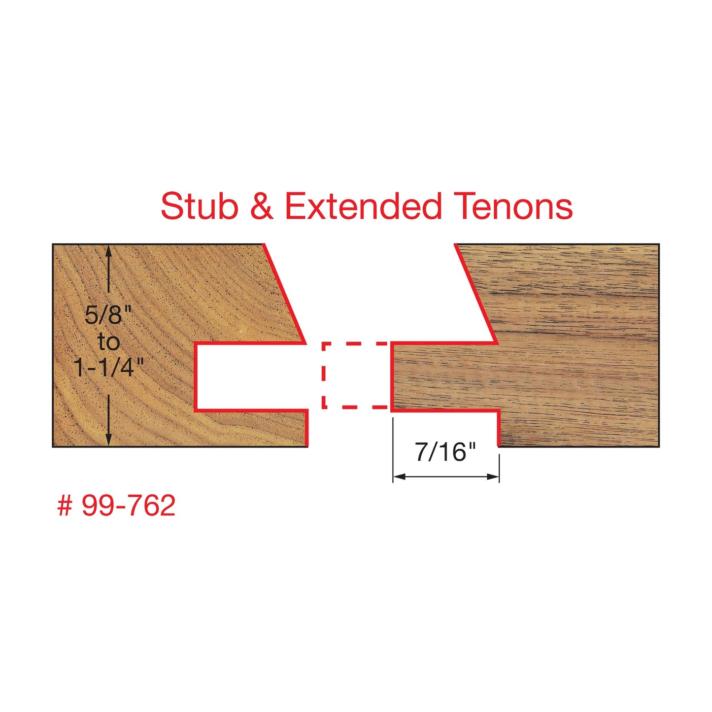 Freud Premier Adjustable Rail & Stile Bit - Ideal for Doors, Windows, Veneered Plywood, Hardwoods & Softwoods - 1-11/16" Diameter, 1/2" Shank - 99-762