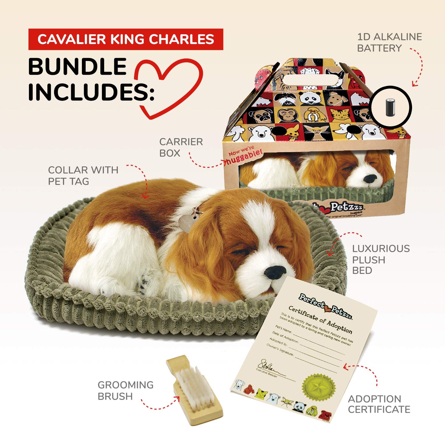 Perfect Petzzz Cavalier King Charles Plush