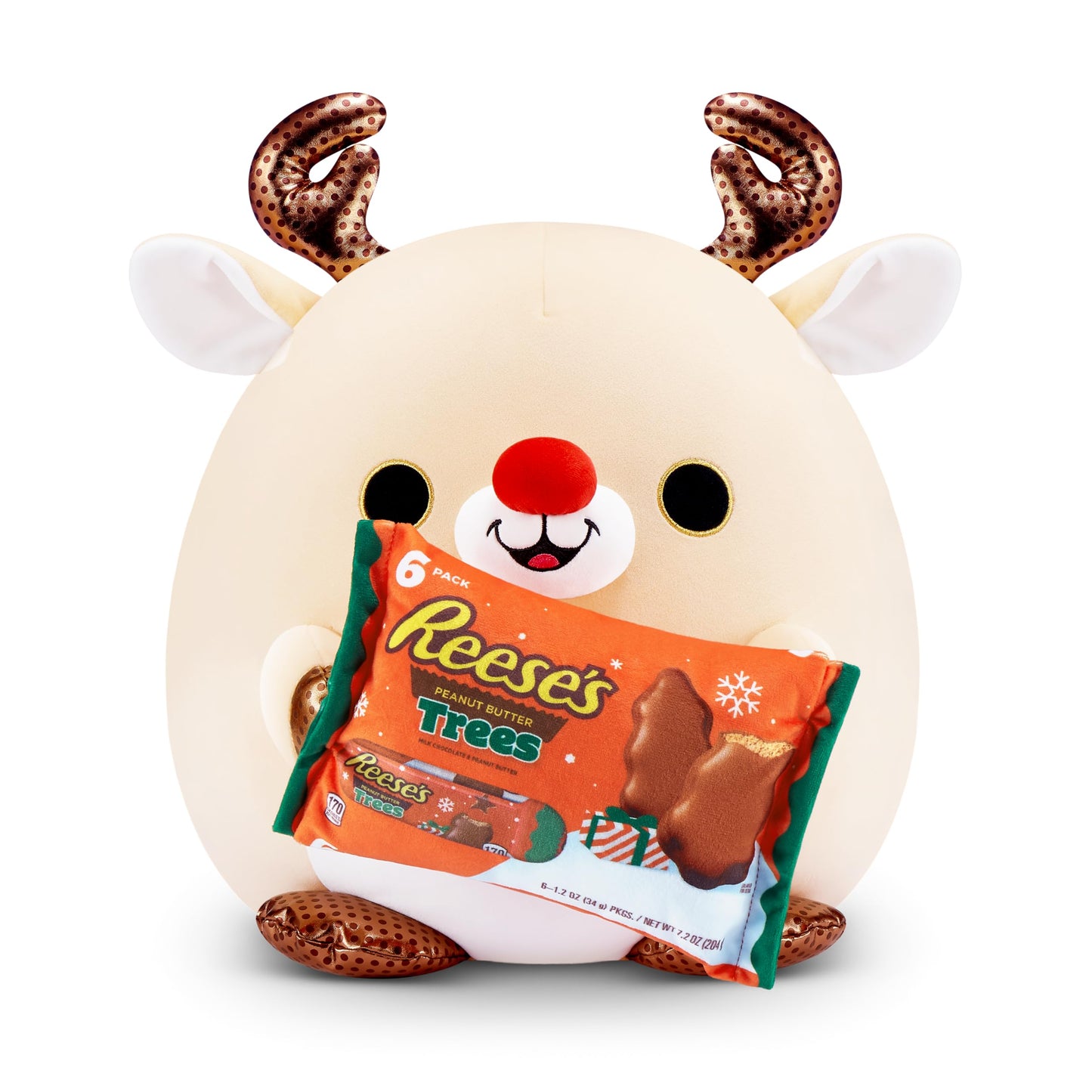 SNACKLES-Christmas 14"-Series 1-Plush 14" Reindeer&Reese's Peanut Butter Trees