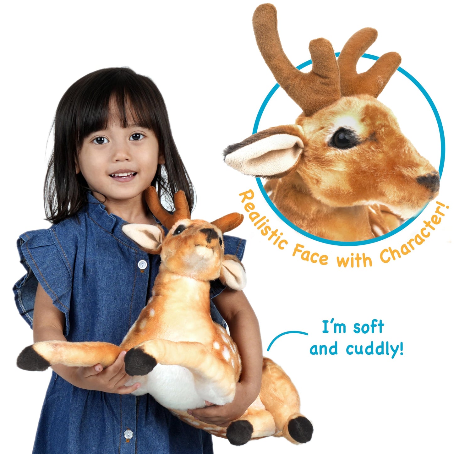 Dorbin The Deer - 21 Inch Stuffed Animal Plush - by TigerHart Toys