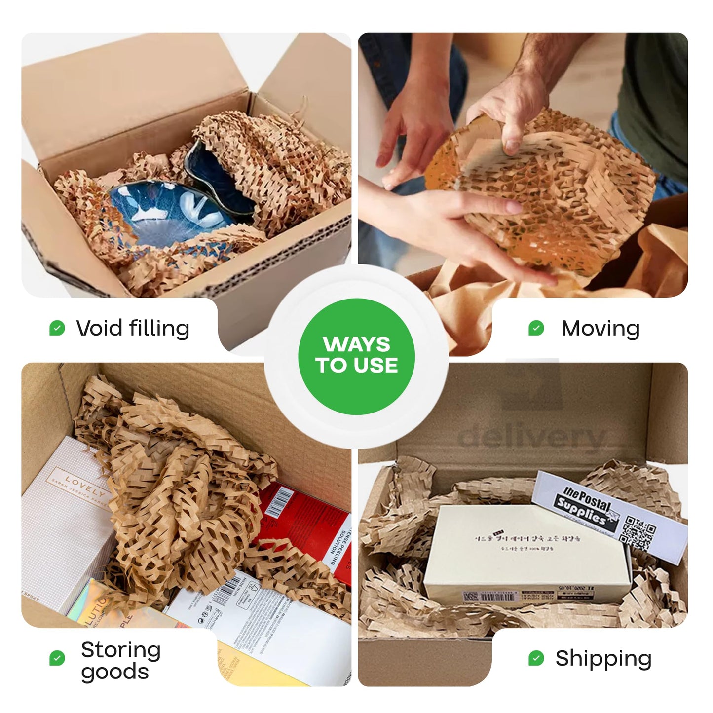 IDL Packaging HexaFil Honeycomb Packing Kraft Paper 15" x 10080" (840ft) in Self-Dispensed Box - Patented Cushioning Box Filler for Void Filling, Moving, Shipping - Alternative to Bubble Plastic