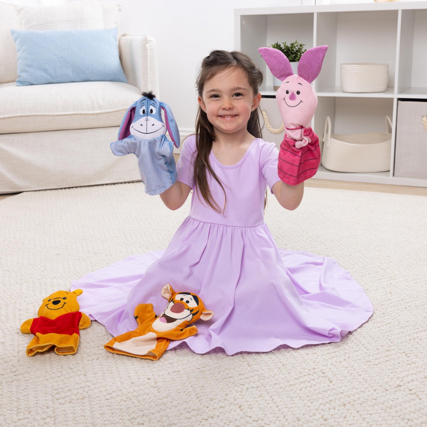 Melissa & Doug Disney Winnie the Pooh Soft & Cuddly Hand PuppetsWinnie The Pooh Toys, Soft Hand Puppets for Kids Ages 2+