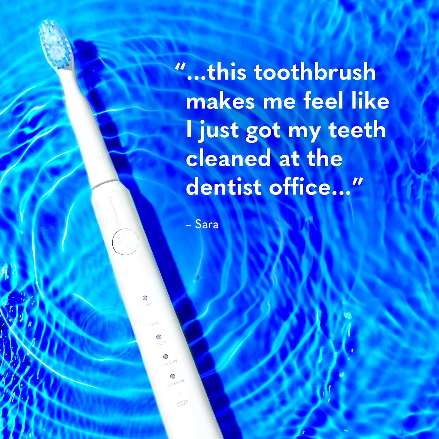 Smileactives Vibrite Sonic Power Electric Toothbrush, Teeth Whitening & Gum Care, Blue LED Light for Oral Health, Rechargeable Toothbrush, Multiple Brushing Modes for Deep Cleaning & Sensitive Gums