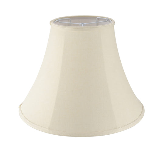 Aspen Creative 38004 Traditional Handsewn Bell Shaped Collapsible Spider Construction Lamp Shade in Cream, 8" Top x 17" Bottom x 13" Slant, Set of 1