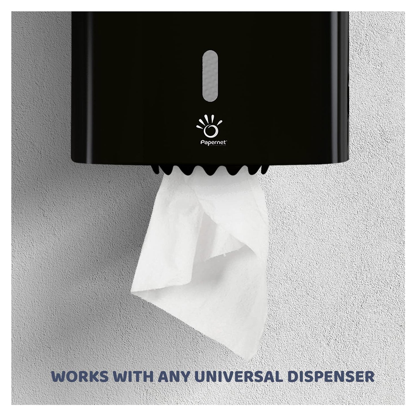 Papernet Centerpull Paper Towels | 6 Rolls Powered by Dry Tech | Compatible with Universal Dispenser | 1-ply 7.6” x 12”