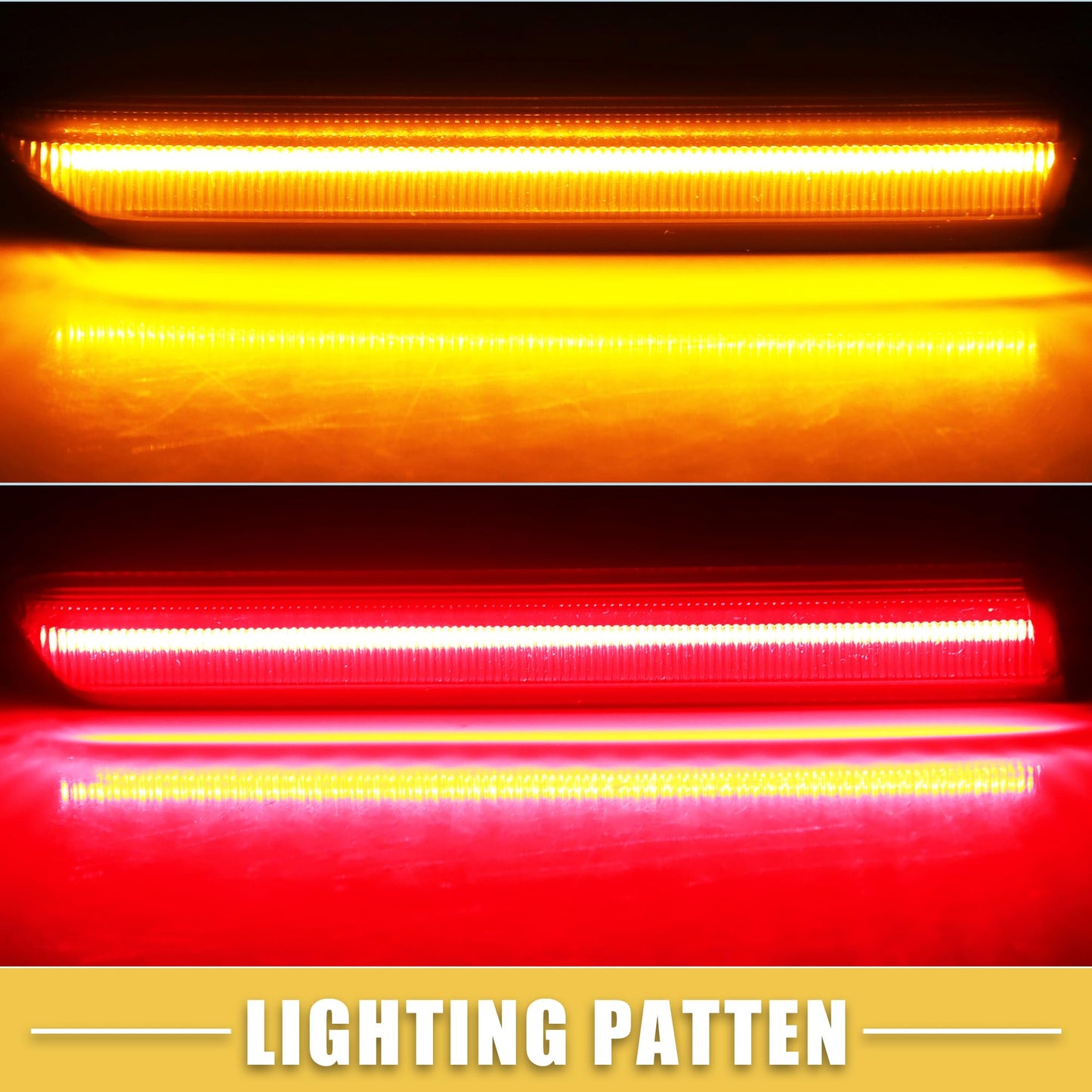 A ABSOPRO LED Side Marker Light 33655-SEP-A01 Front Rear Turn Signal Lights Fender Sidemarker Lamps for Acura TL Black Lens Amber Red LED Light 2 Pair