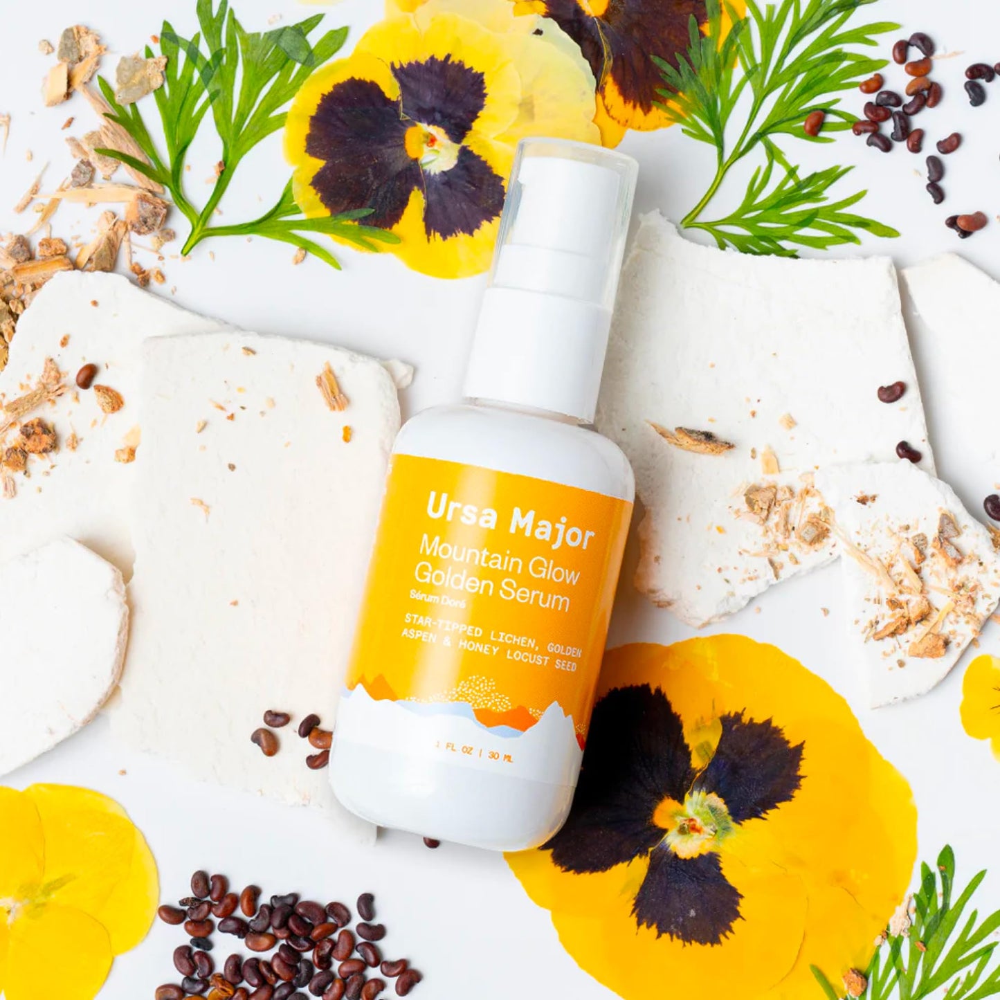 Ursa Major Mountain Glow Natural Face Serum | Vegan Daily Facial Moisturizer | Combat Wrinkles & Sagging Skin | Boost Radiance and Skin Glow | Cruelty-Free & Non-Toxic | For Men & Women | 1.0 ounce