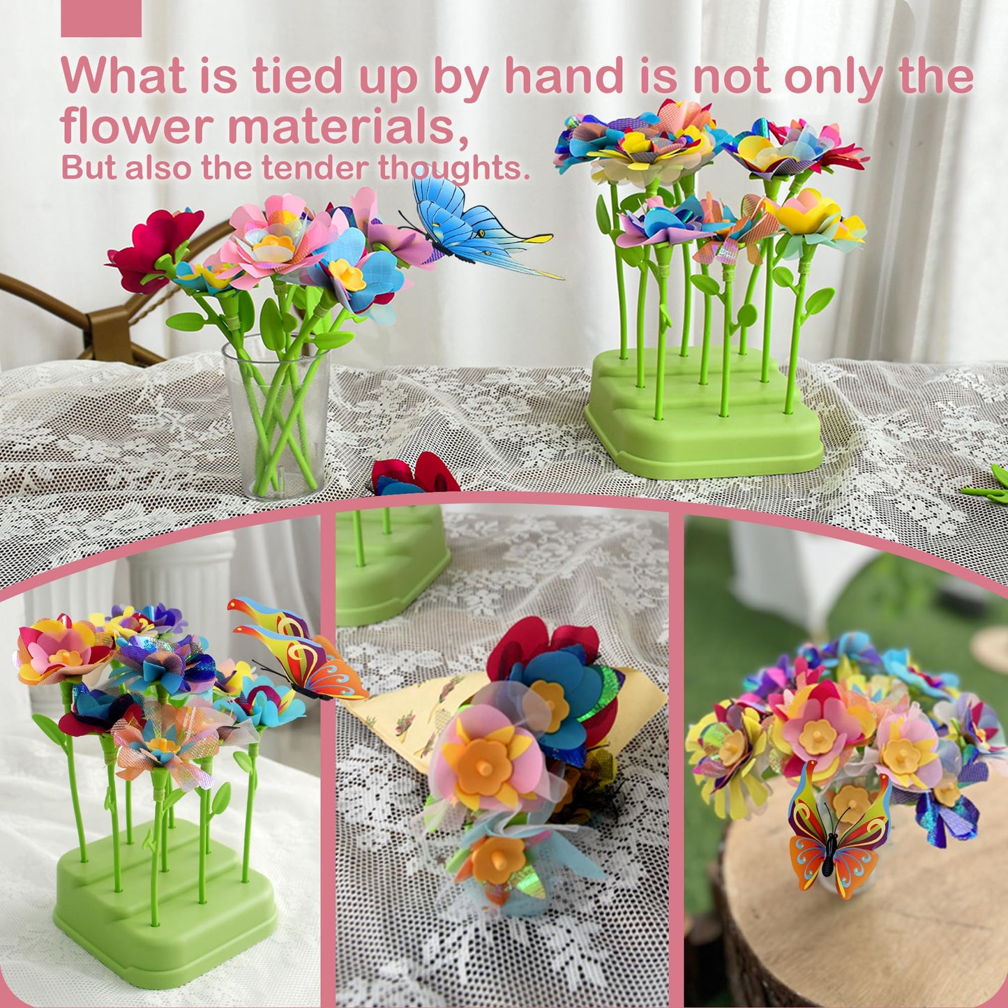 Arts and Crafts for Kids - Fabric Flower Bouquets Toys, Girls Toys