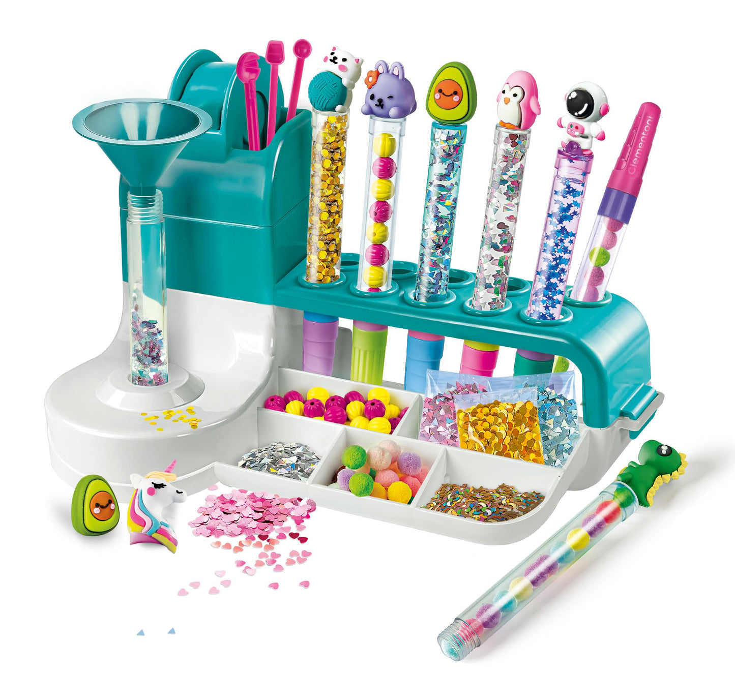 Clementoni - Idea - Pen Creator Studio - Personalized Designs with 50 Accessories - Laboratory Science Set - Art and Craft Kit - Educational Playset - Multilingual - 18779