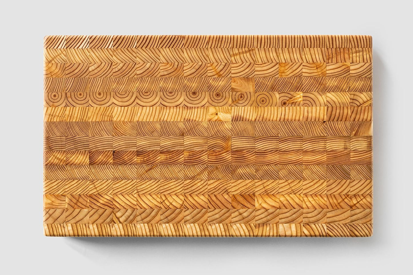 Larch Wood Canada End Grain Small Cutting Board, Standard Line, Handcrafted for Professional Chefs & Home Cooking, 17-3/4" x 11" x 1-1/2"
