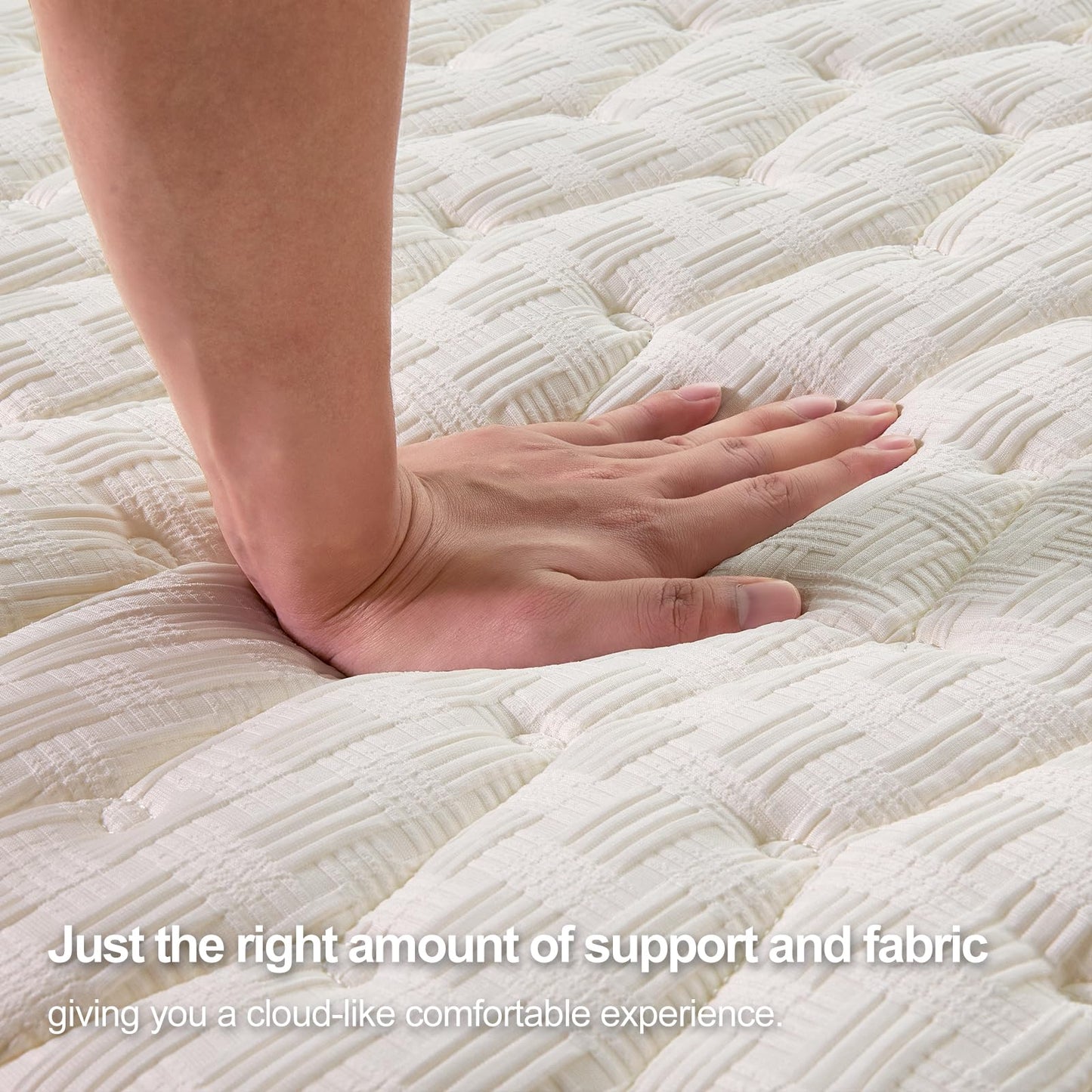 Premium High-Density Foam Mattress Topper Full Size (54"x75") White, Thick & Firm Support, Breathable & Hypoallergenic for Back Pain Relief & Pressure Relief, Bed Topper