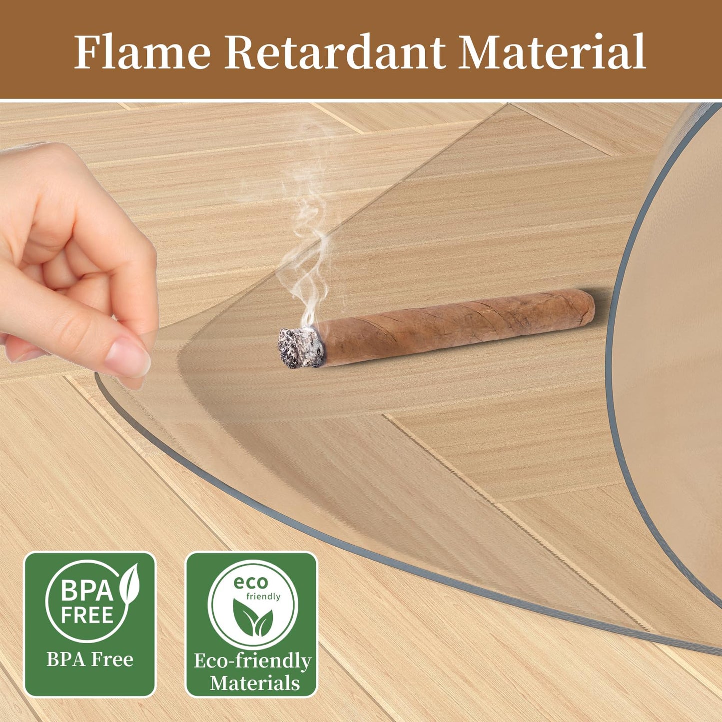 MESHDO Office Chair Mat for Hardwood Floor, 48" X 60" Desk Chair Mat for Hard Floors, PVC Clear Floor Protector for Home and Office Floor Mat - Can't be Used on Carpet