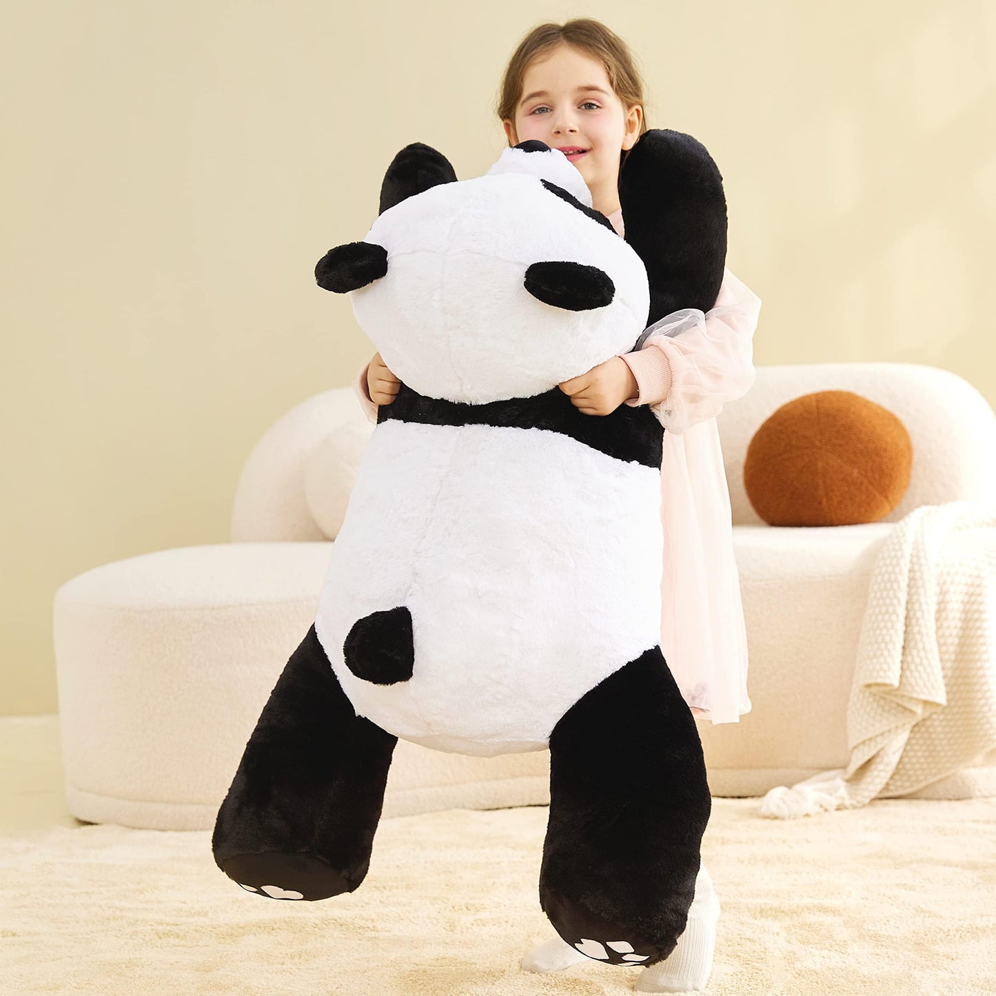 IKASA Giant Panda Stuffed Animal Plush Toy,Large Cute Jumbo Soft Toys,Huge Big Plushy Fluffy Fat Overd Plushie,Gifts for Kids Girls Boys Girlfriend Children (30 inches, Black and White)