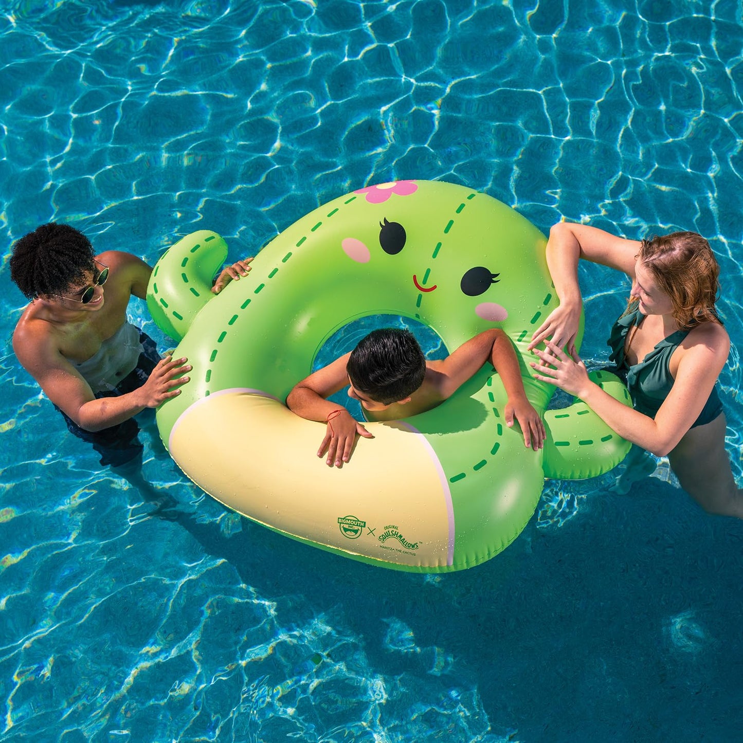 BigMouth x Squishmallows Original Large Inflatable Pool Float, Swim Ring for Adults and Kids, Pool Party Supplies & Water Toys - Maritzia The Cactus