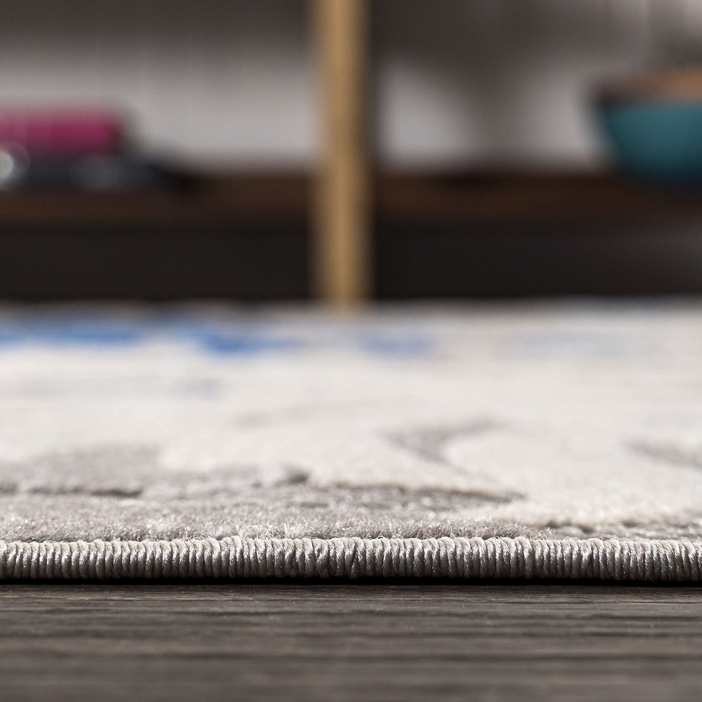 JONATHAN Y Tropics Palm Leaves Indoor Outdoor Runner Rug 2X10 Gray/Blue, Boho for Backyard, Patio, Porch, Easy-Cleaning, High Traffic, Pet-Friendly, Non-Shedding (AMC100A-210)