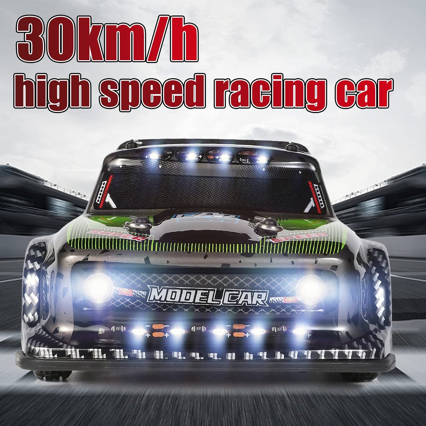 GoolRC WLtoys 284131 RC Drift Car, 1:28 Scale 4WD 30KM/H High Speed Electric Drifting Car RTR, Metal Chassis, 2 Batteries for Adults