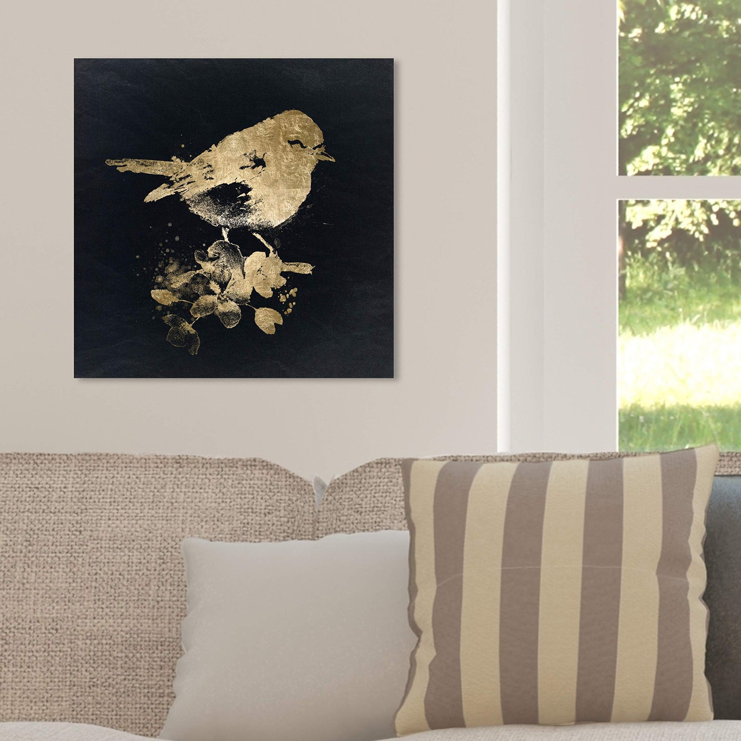 The Oliver Gal Artist Co. Animals Wall Art Canvas Prints Bird' Home Décor, 20" x 20", Black, Gold