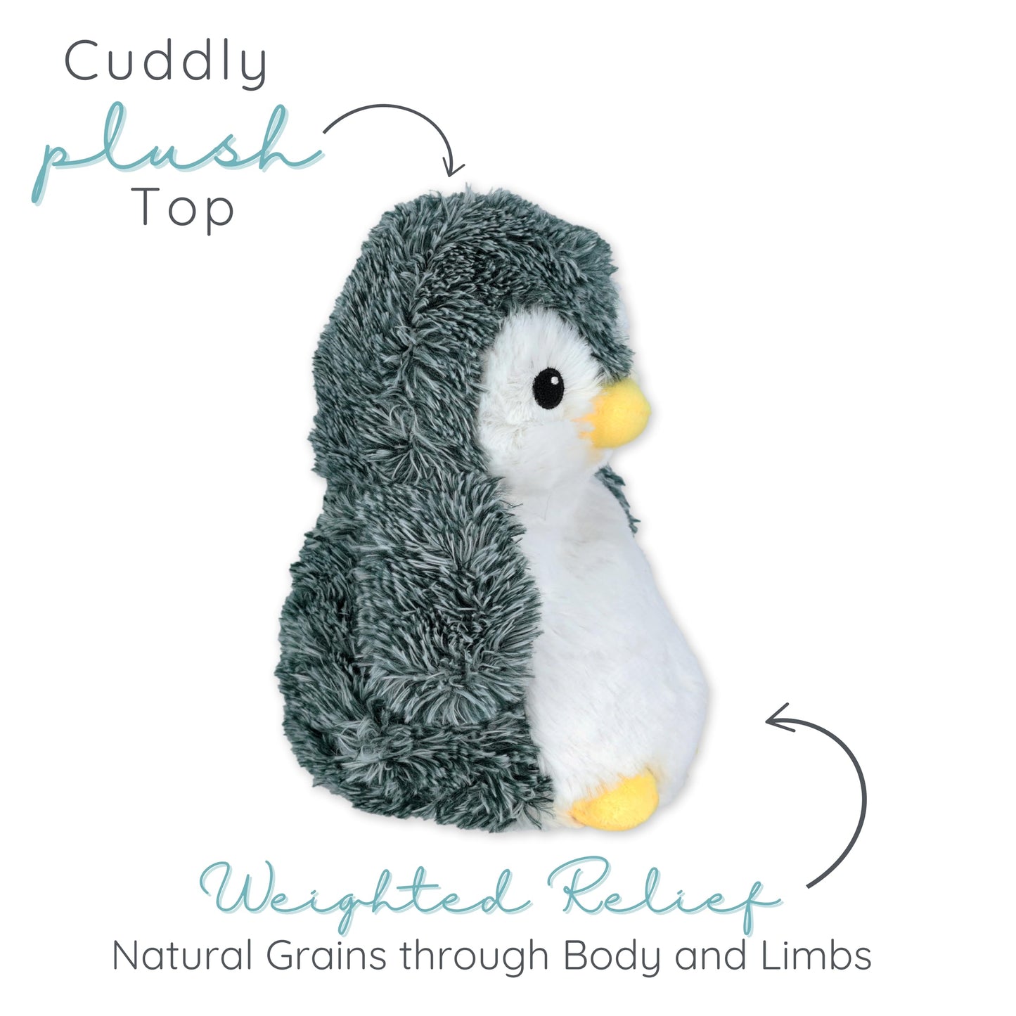 Warm Pals - Peppy Penguin - 1.5lbs - Cozy Microwavable Lavender Scented Plush Toys - Heated Stuffed Animal - Heatable Coolable Bedtime Comfort Plushie