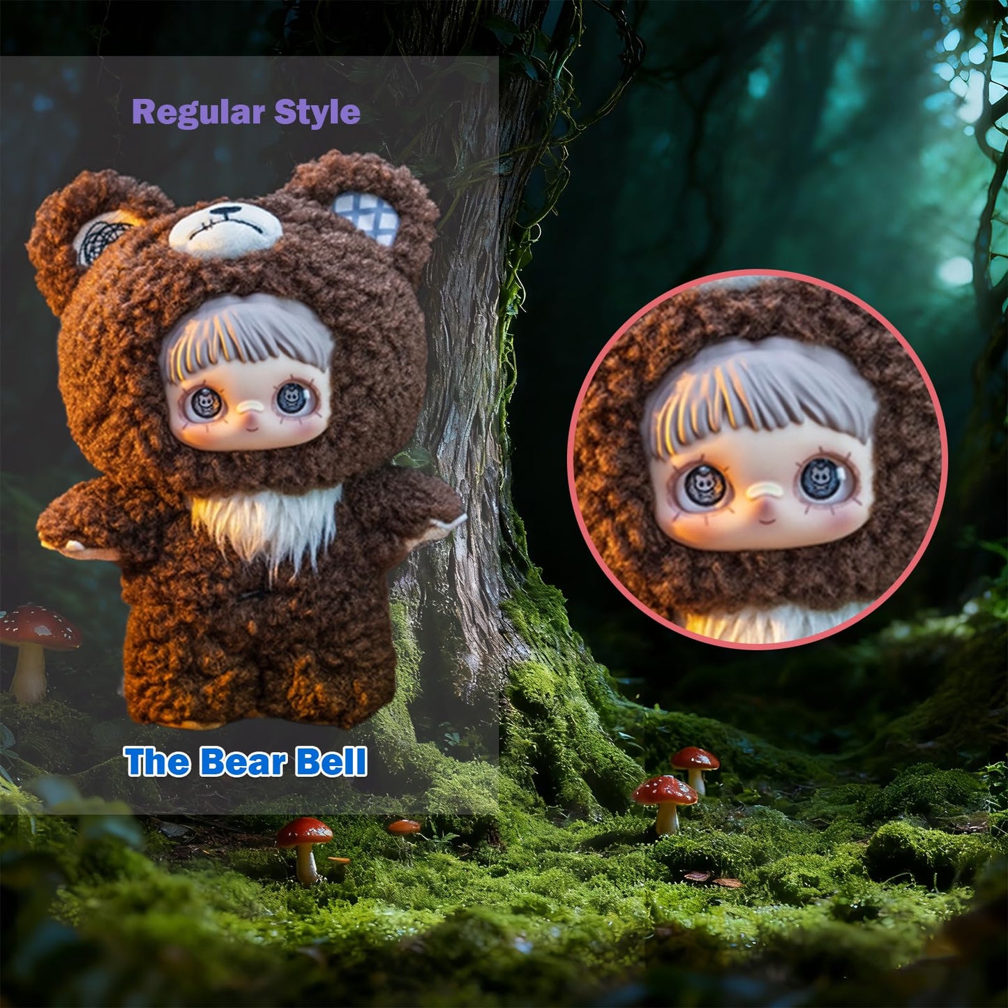 Waicommen Maymei Dark Forest Series Blind Plush Box, 1PC (1 of 7 Possible Styles), 6 Regular Figure and 1 Hidden Figure, for 15 Years Old and Up Collection, (Pack of 1)