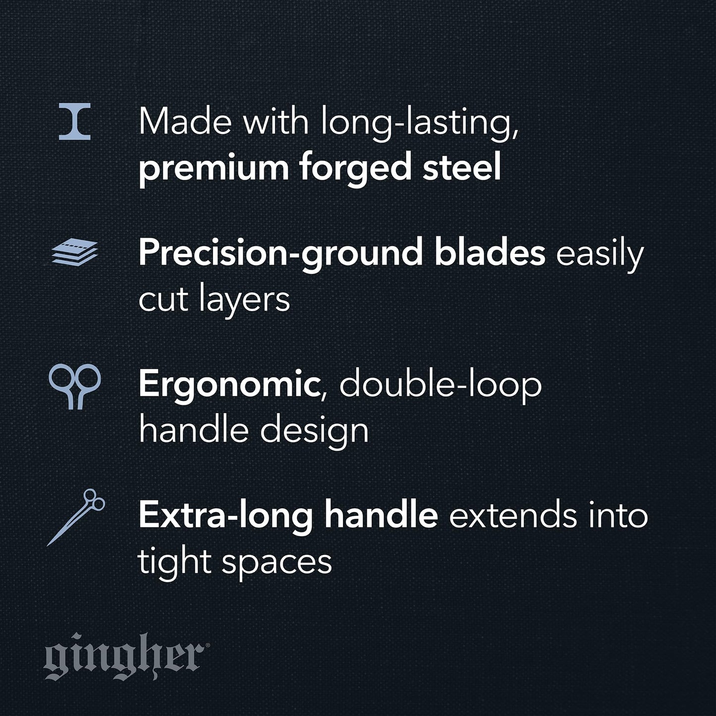 Gingher Double-Curved Embroidery and Appliqu Scissors (6 in.) for Cutting Threads Close to Fabric Sharp and Smooth Cuts