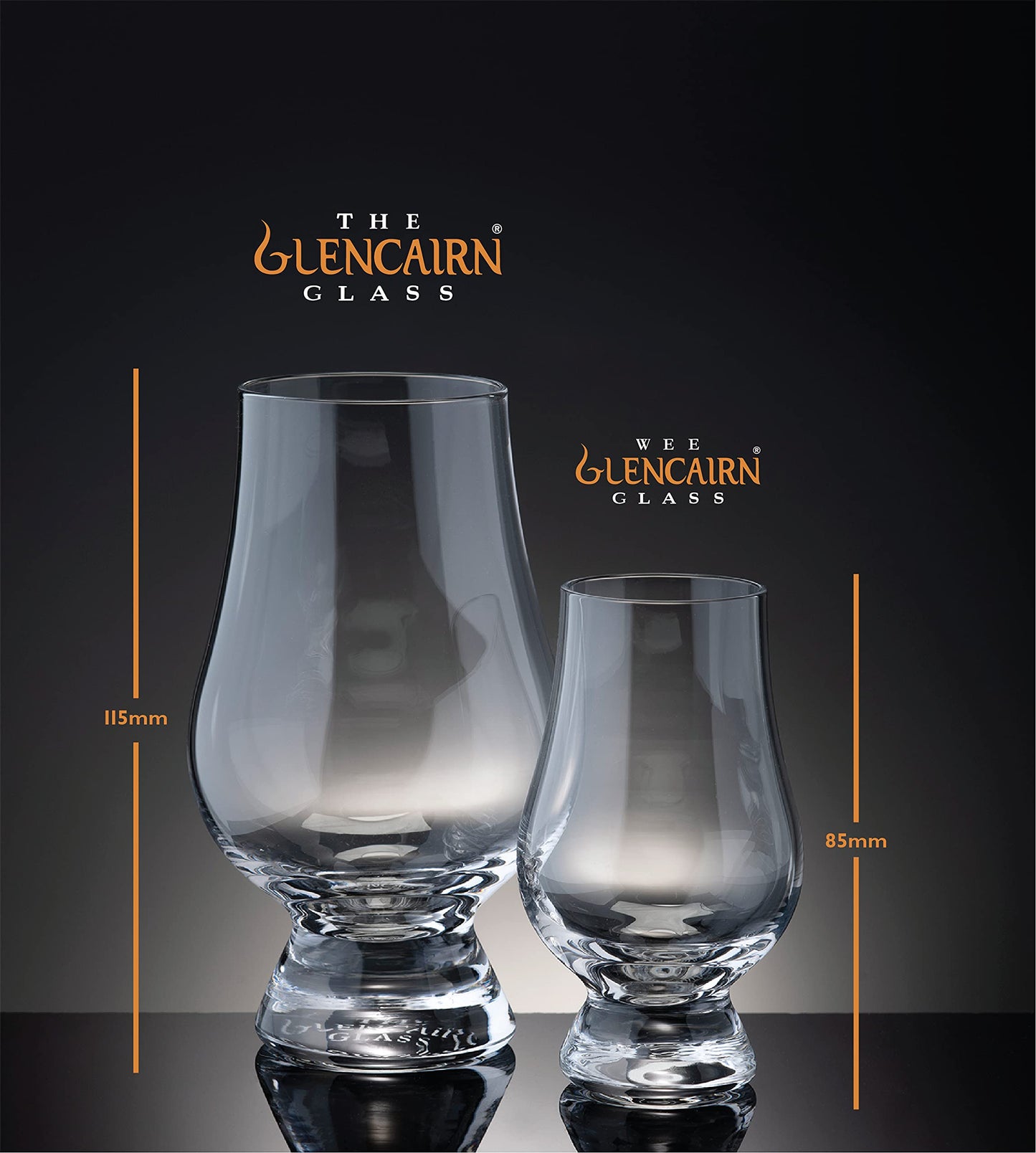 The WEE Glencairn Crystal Whisky Glass Set of 12 - Mini Size 3.34in, 85mm Whiskey Tasting Glass