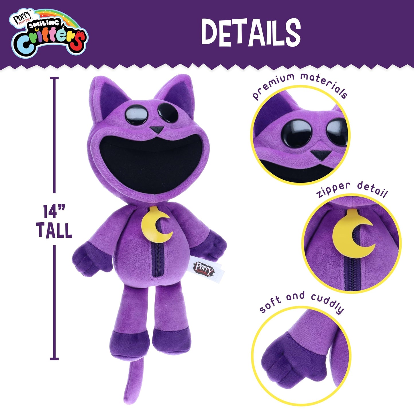Poppy Playtime – CatNap – Deluxe Plush (14”)