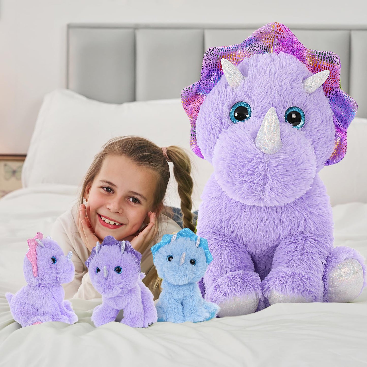MaoGoLan Purple Dino Stuffed Animal