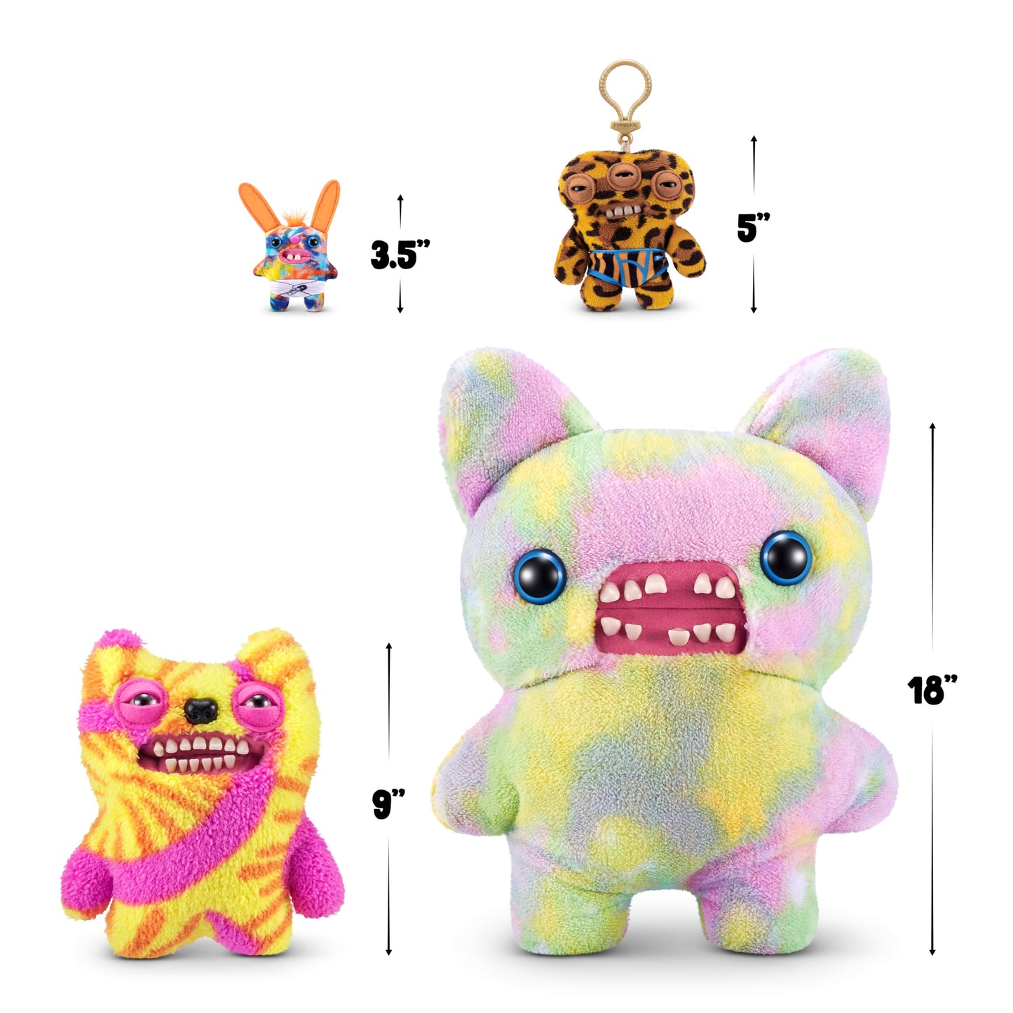 Fuggler-KEYRINGS 5"-Series 4-3PK Plush-Mail BOX-3PK in A Mail Box