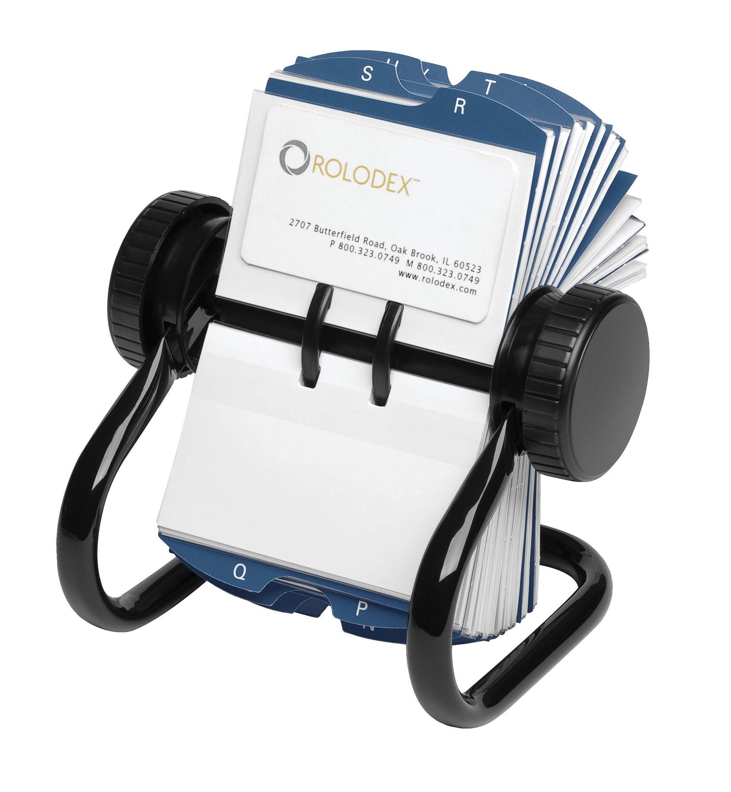 Rolodex Rotary Business Card File, 400-Card Capacity, Black